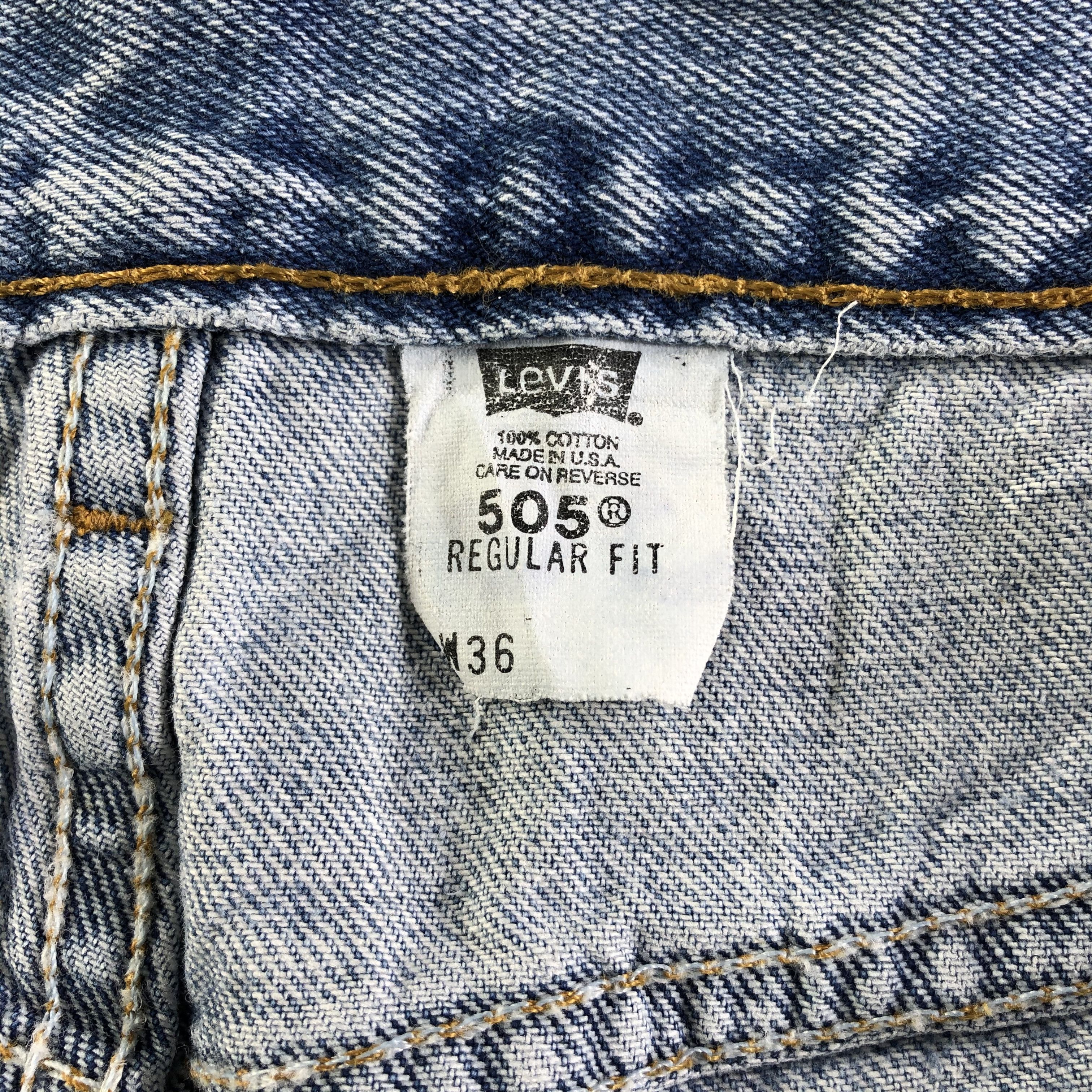 Levi's Vintage Blue Wash Levis 505 Jeans-J4415 Size US 34 / EU 50 - 12 Thumbnail