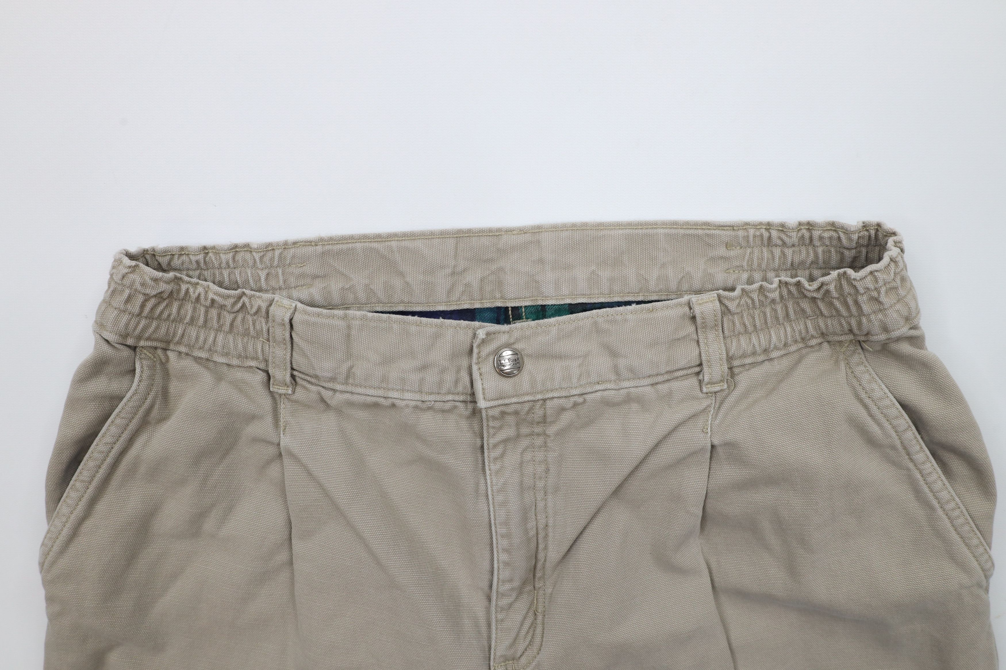 L.L. Bean × Vintage Vintage 90s LL Bean Flannel Lined Pathfinder Canvas Pants Size US 32 / EU 48 - 8 Thumbnail