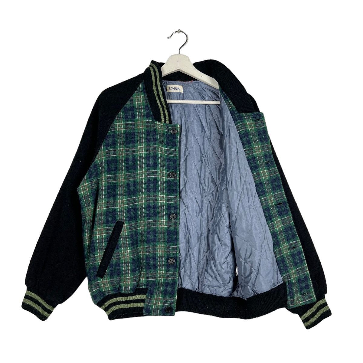 Japanese Brand 🔥 CABIN TARTAN PLAID BOMBER JACKET Size US L / EU 52-54 / 3 - 9 Thumbnail