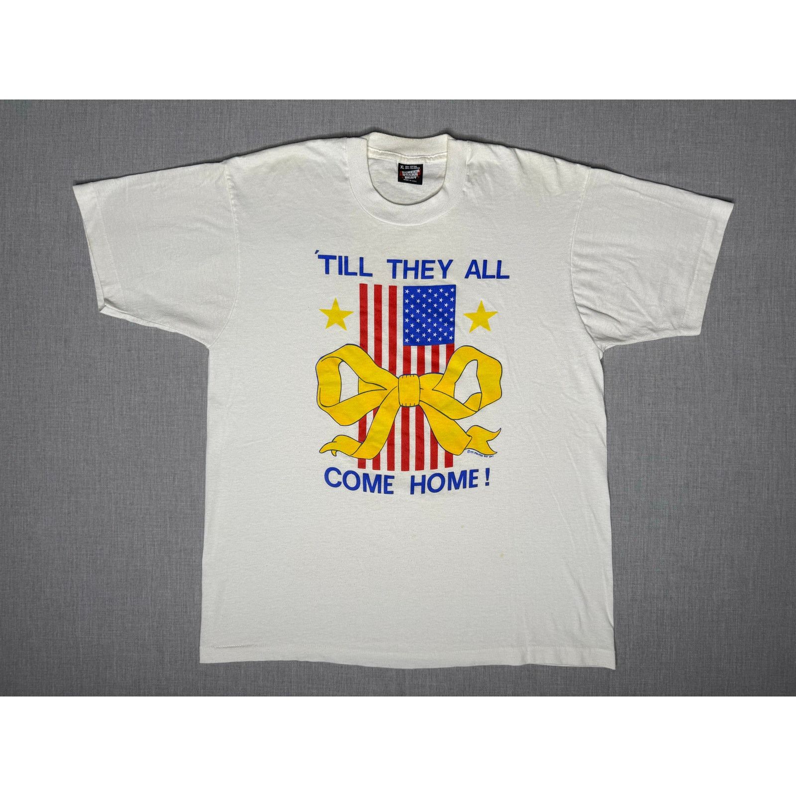 Vintage Vintage 1991 Till They All Come Home Patriotic T-shirt XL Size US XL / EU 56 / 4 - 1 Thumbnail