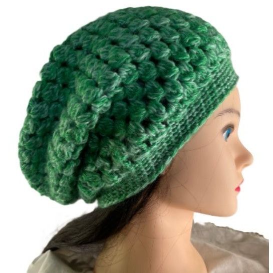 Handmade Crochet Slouch Hat Slouchy Beanie Snood Handmade Adult Size Size ONE SIZE - 3 Thumbnail