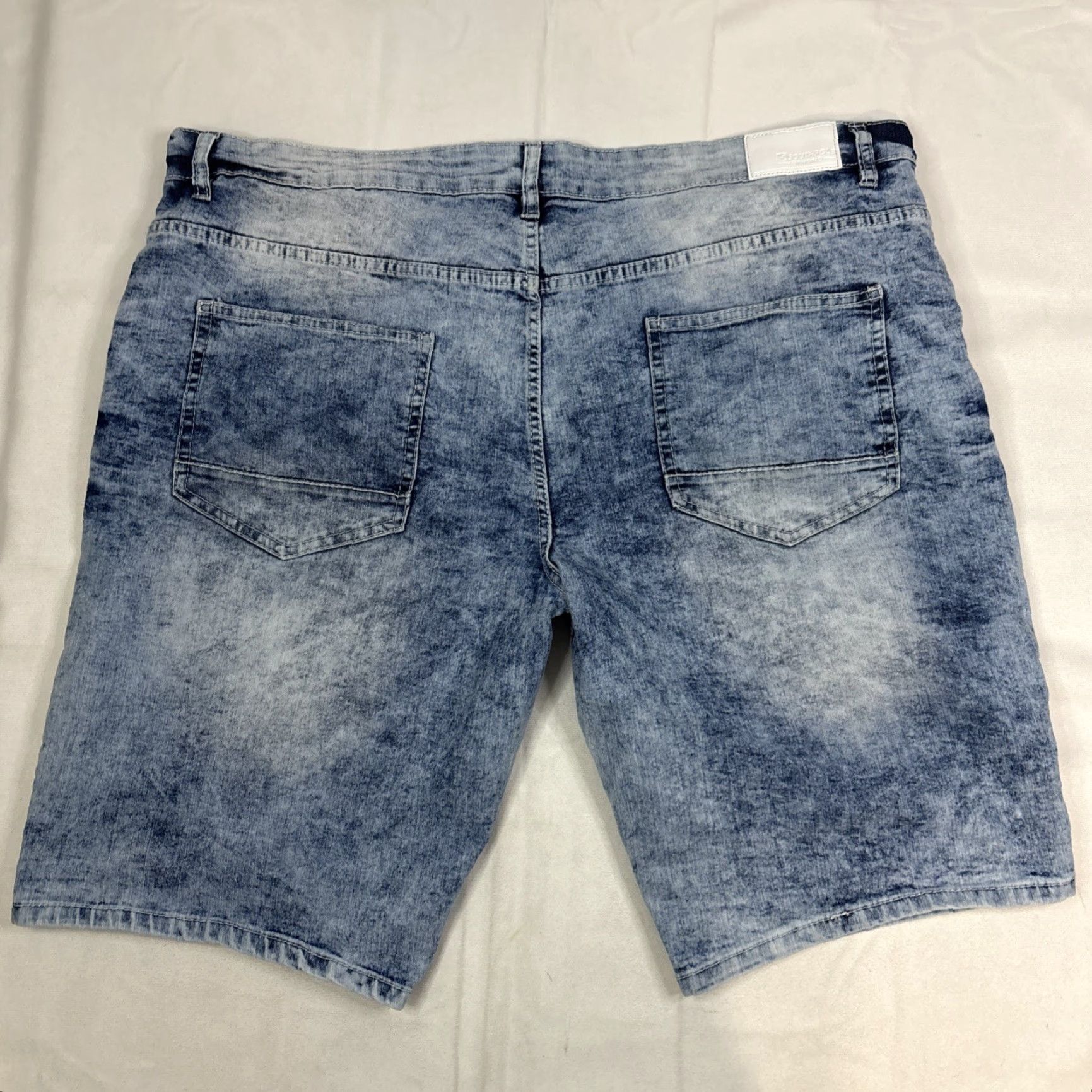Southpole SouthPole Shorts Mens 44 Distressed Blue Denim Jeans Stretch Acid Wash Casual Men Slim 80s 90s Retro Beach Hip Hop Outdoor Punk Size US 44 / EU 60 - 6 Thumbnail