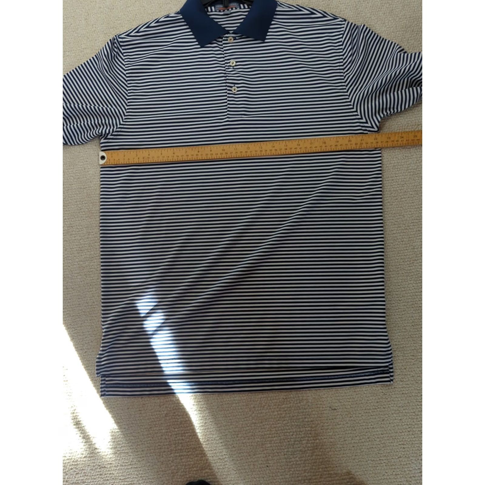 Peter Millar Peter Millar Shirt Mens Polo M White and Blue Striped Summer Comfort Golf Size US M / EU 48-50 / 2 - 6 Thumbnail