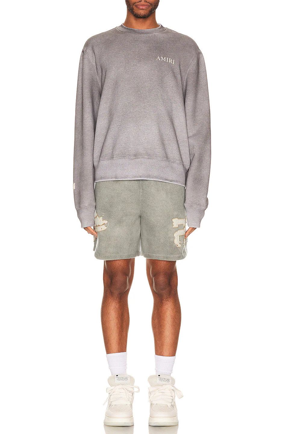 Amiri o1mle0925 Amiri 22 Spray Cashmere Short in Gray Size US 30 / EU 46 - 4 Thumbnail