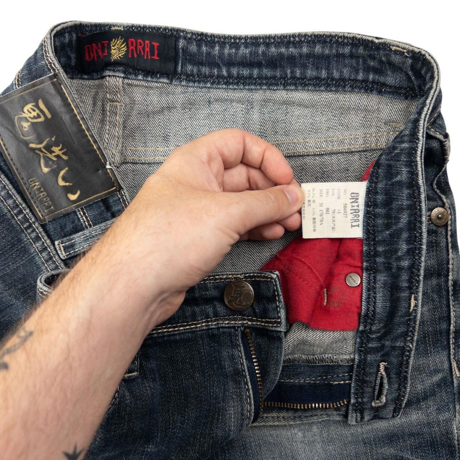 Other Vintage Oniarai Embroidered Demon Japanese Denim Size W32 Size US 32 / EU 48 - 7 Thumbnail