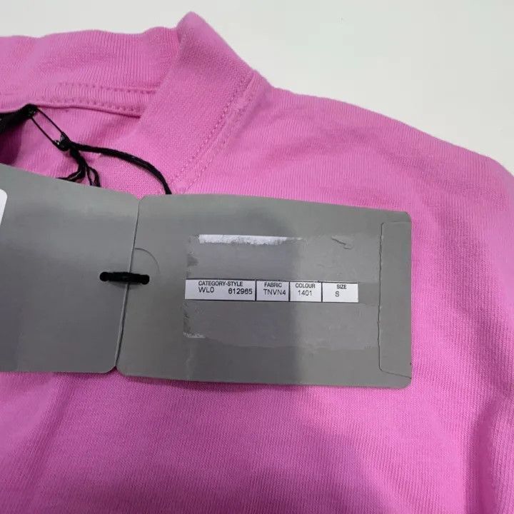 Balenciaga Hand Drawn BB Logo Pink T-Shirt 0079-2507