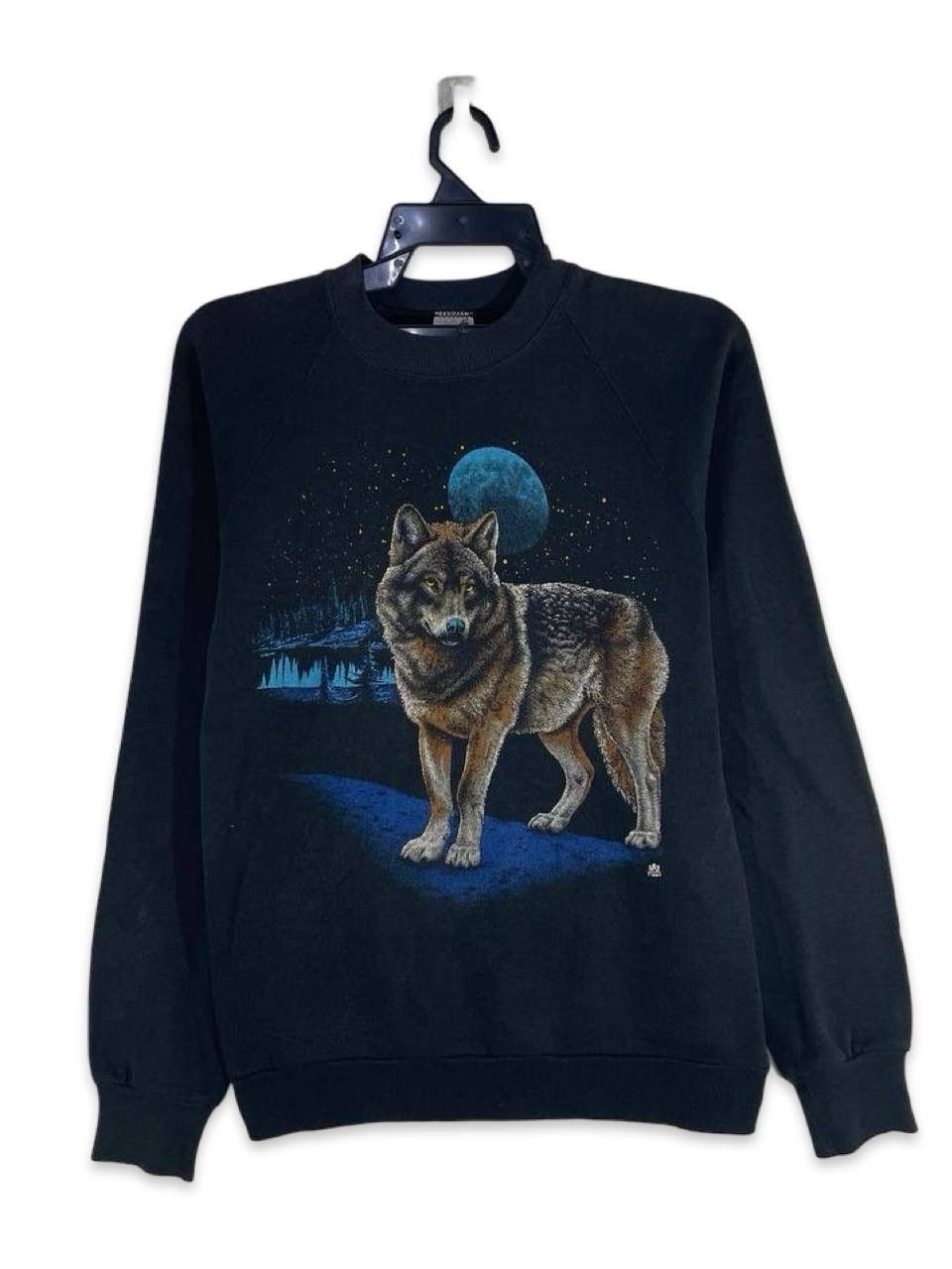 Other Vintage 90s vagabond wolf wild animal sweatshirt jumper M Size US M / EU 48-50 / 2 - 1 Thumbnail