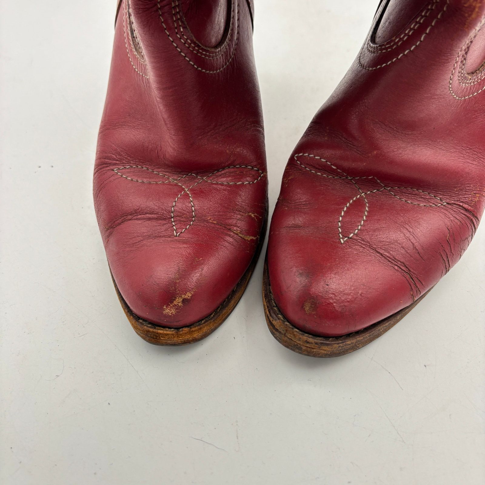 Vintage Vintage Cowboy Western Heeled Red Boots Bootie Women's 8 Size US 8 / IT 38 - 10 Thumbnail