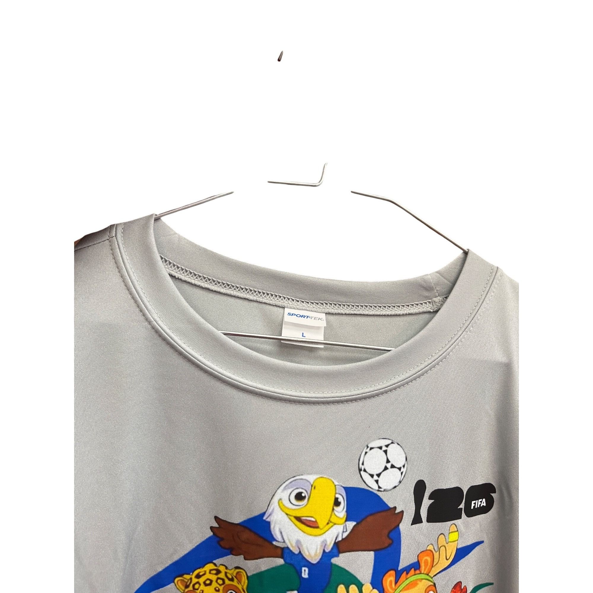 Other Sprt Tek mens gray World Cup short sleeve unique graphic tsh Size US L / EU 52-54 / 3 - 6 Thumbnail