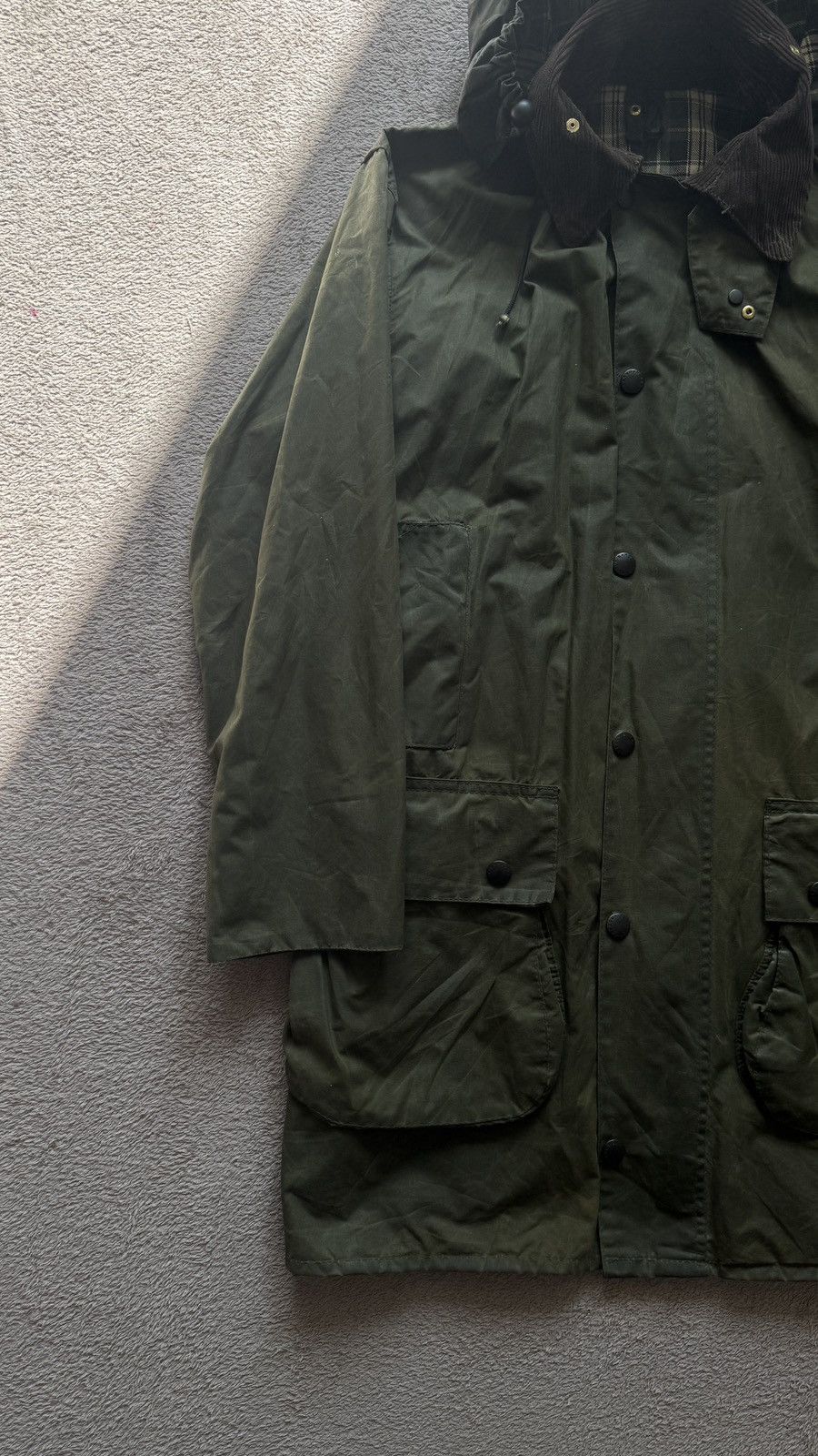 Barbour Vintage Barbour Border Waxed Coat Jacket Made in England Size US S / EU 44-46 / 1 - 3 Thumbnail