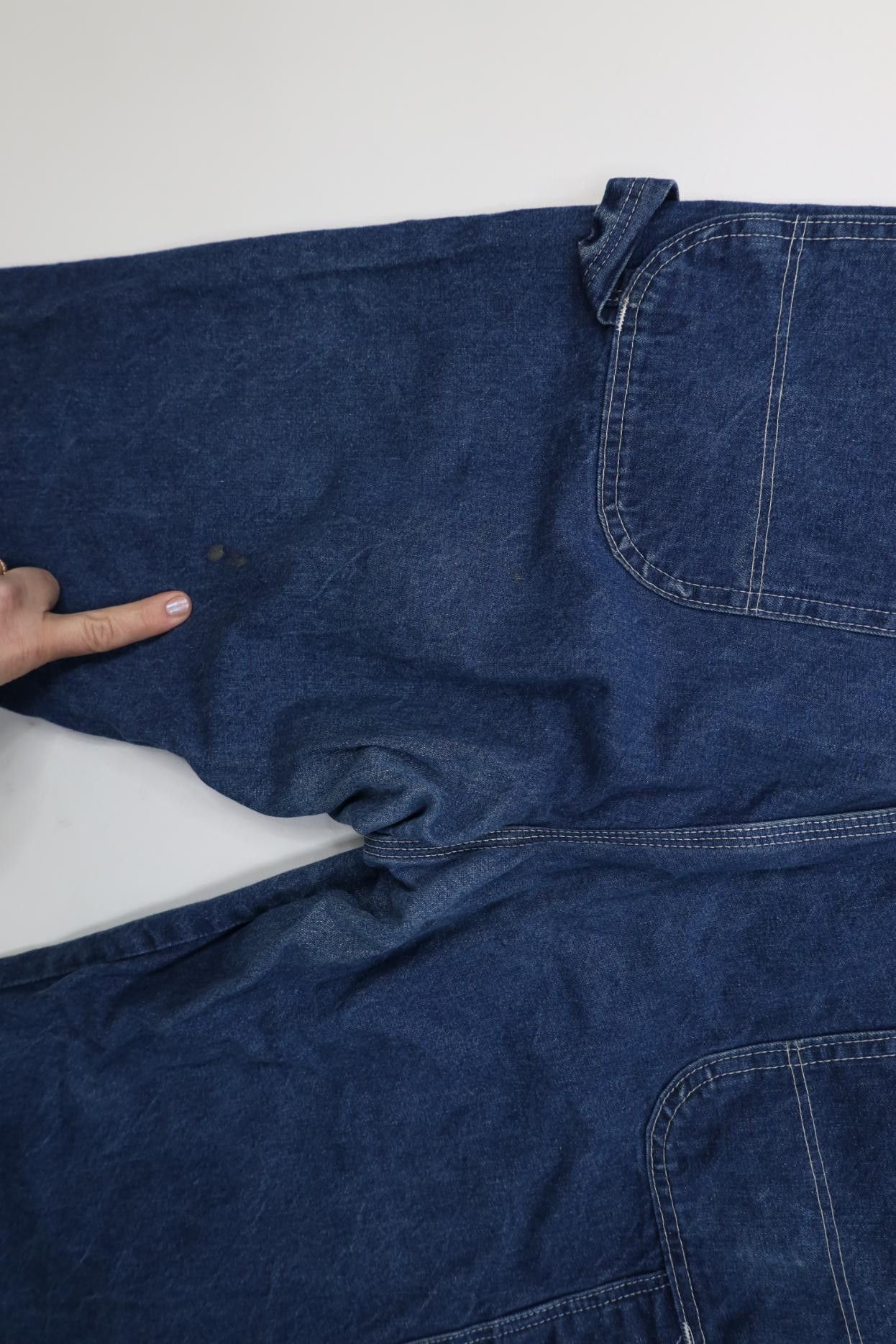 Dickies Vintage 70s Dickies Wide Leg Dungaree Denim Jeans Blue USA Size US 38 / EU 54 - 15 Thumbnail