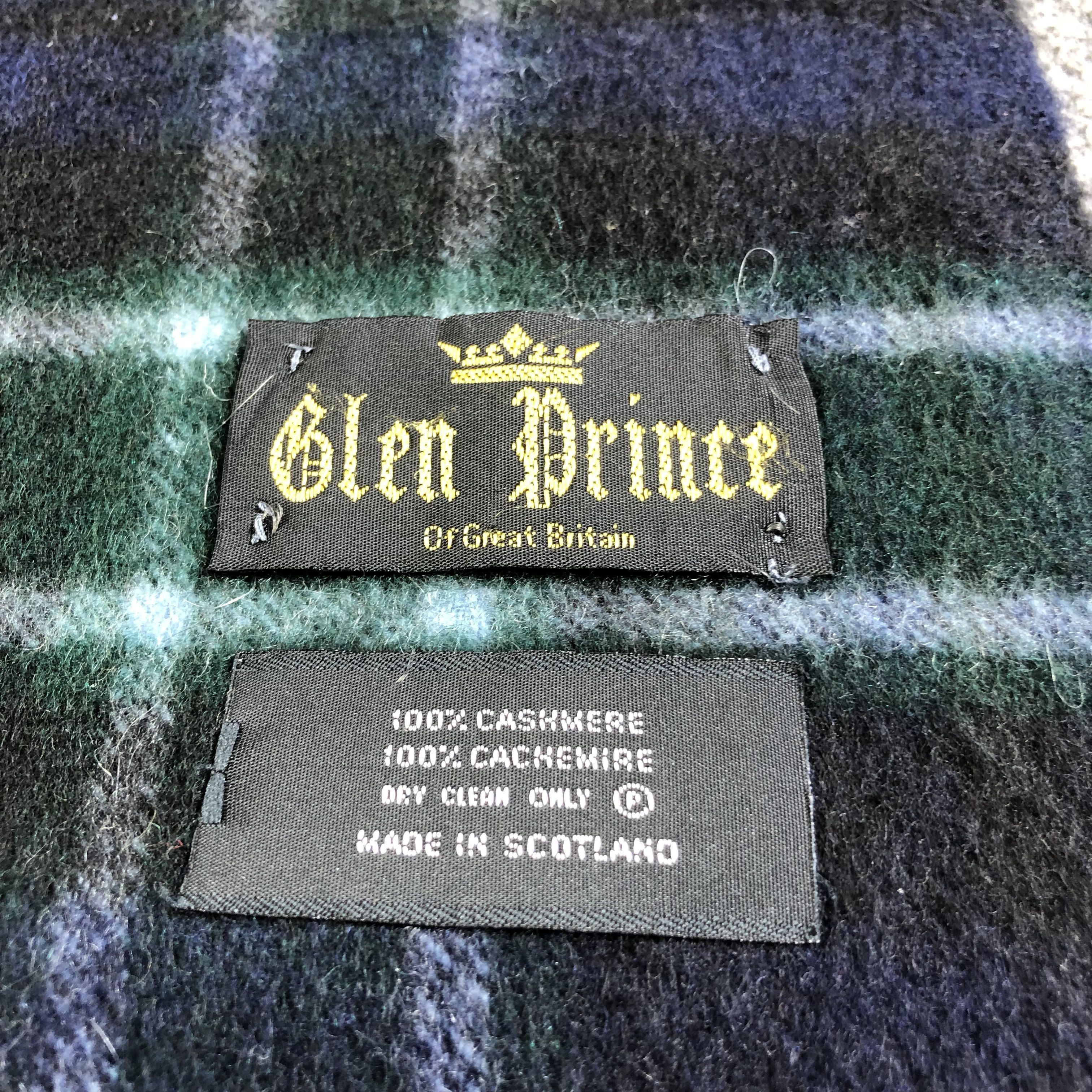 Vintage Glen Prince Tartan Cashmere Scarf Muffler V1797 Size ONE SIZE - 4 Thumbnail