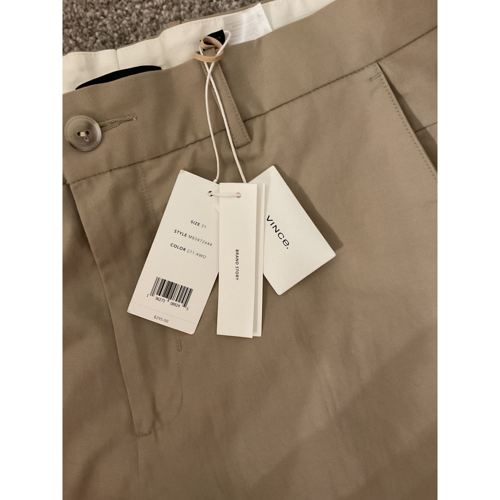 Vince NWT Vince Tapered Lightweight Cuffed Trouser Ashwood, 31 Size US 31 - 6 Thumbnail