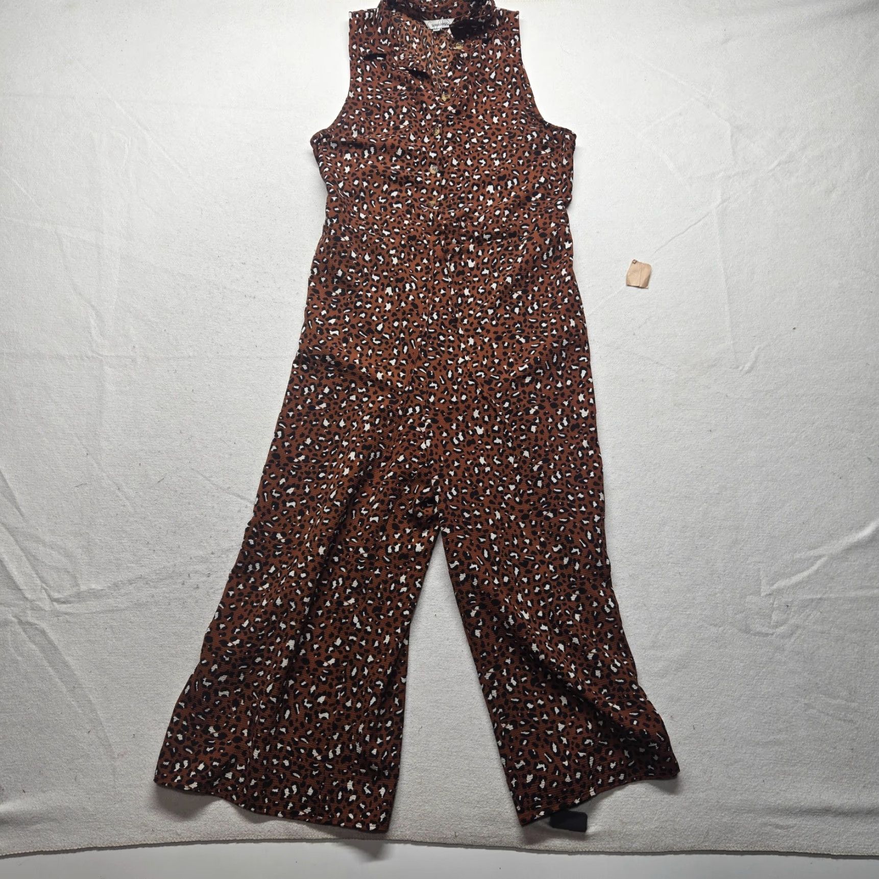 Vintage Speechless Romper Brown Animal Print Top Pants One Piece Adult Women's XL Size XL / US 12-14 / IT 48-50 - 2 Thumbnail