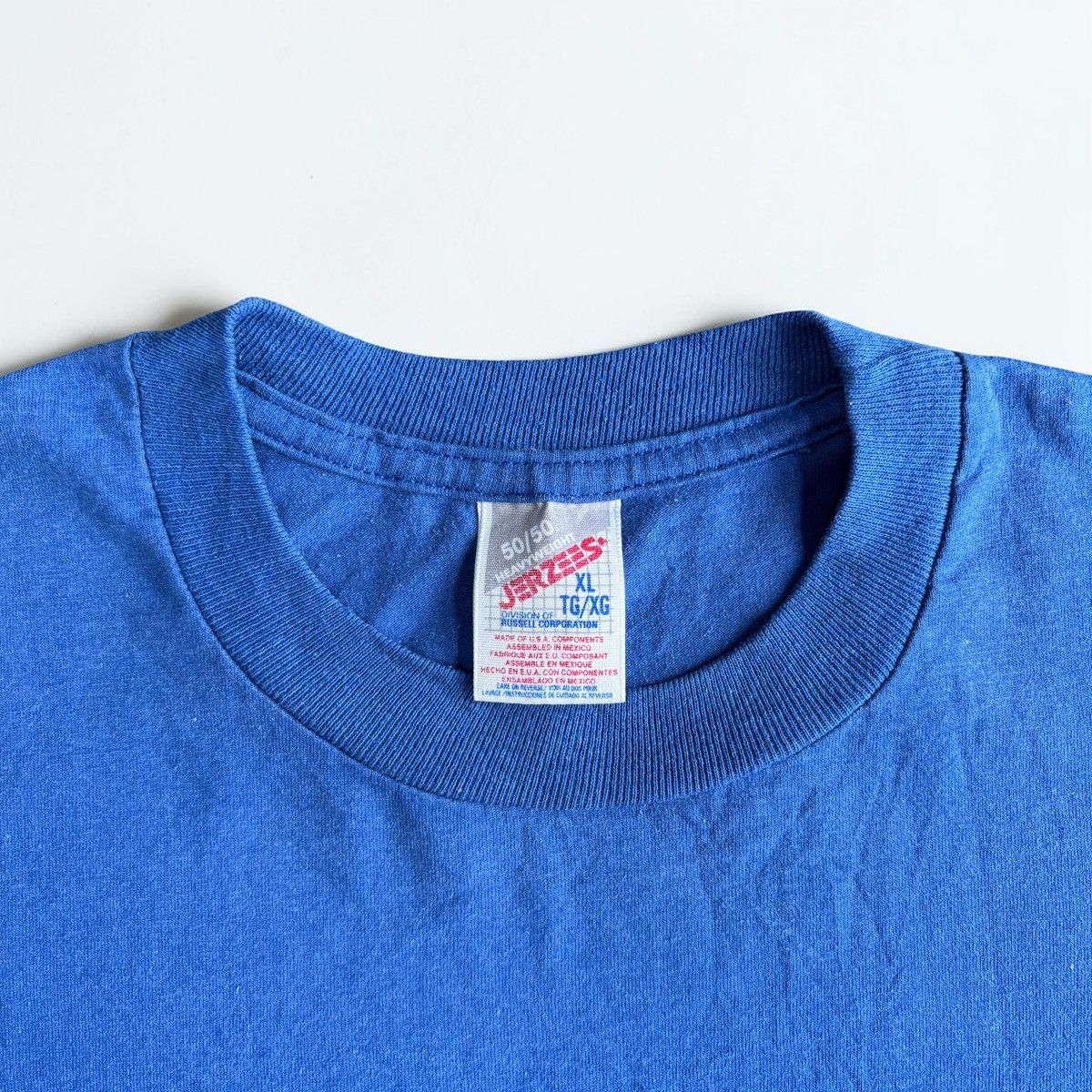 Vintage Vintage Blank Tee Jerzees Royale Blue Size US XL / EU 56 / 4 - 2 Thumbnail