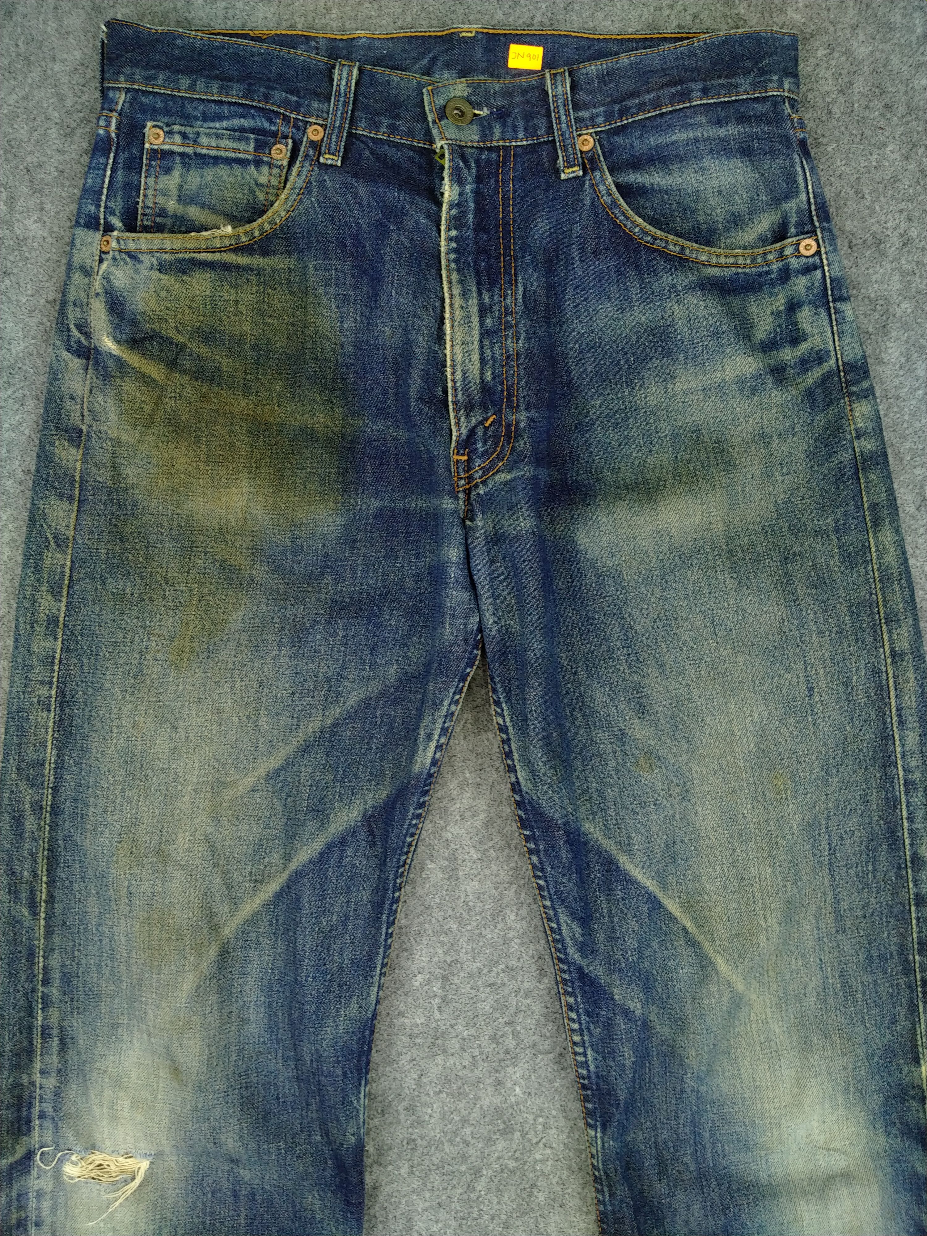 Japanese Brand Dirty Blue Vintage Levi's 503 Jeans 32x34 Denim -JN901 Size US 32 / EU 48 - 3 Thumbnail