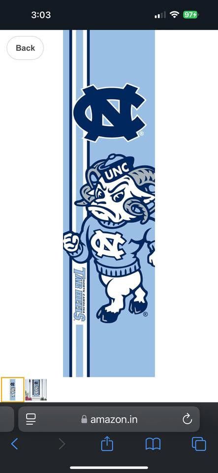 Designer Carolina Tar Heels UNC Door Banner NCAA Size ONE SIZE - 1 Thumbnail