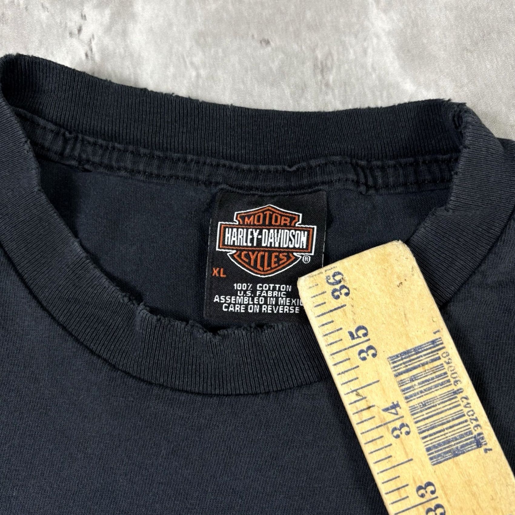 Harley Davidson VINTAGE Harley-Davidson T Shirt Black Biker USA 90s Harley-Davidson XL Mens Shirt Graphic Print Size US XL / EU 56 / 4 - 5 Thumbnail