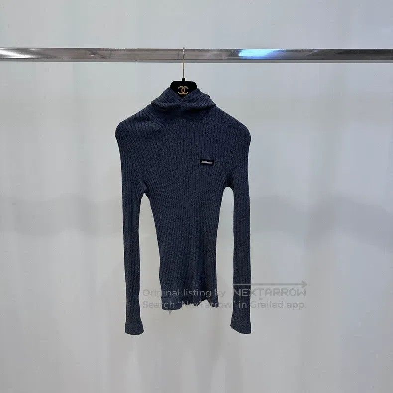 Other Miu Miu 40 Grey letter map hooded sweater in autumn and win Size M / US 6-8 / IT 42-44 - 3 Thumbnail
