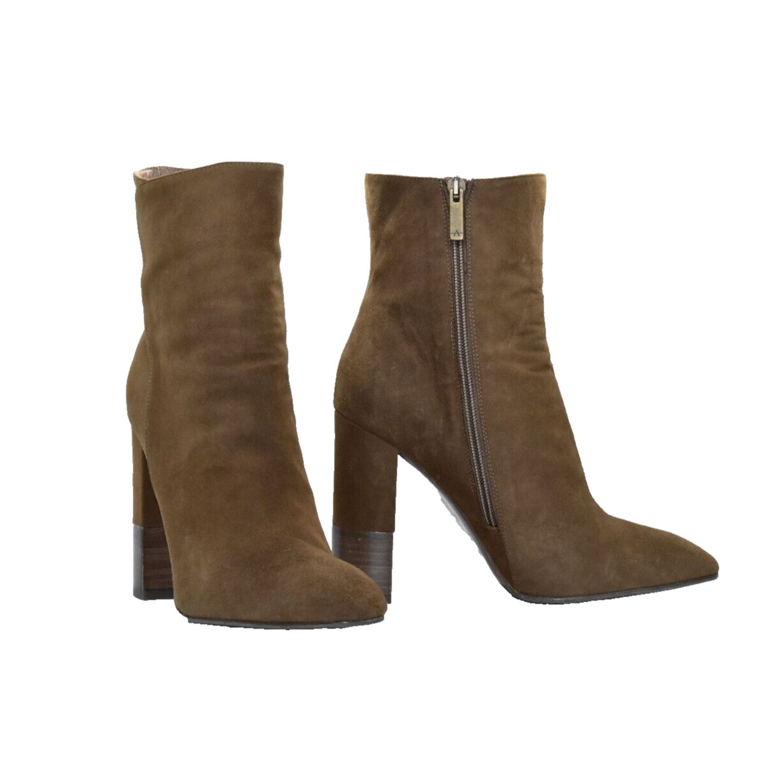 Aquatalia AQUATALIA Erika Suede Caramel Weatherproof Ankle Boots Sz 10 Size US 10 / IT 40 - 3 Thumbnail