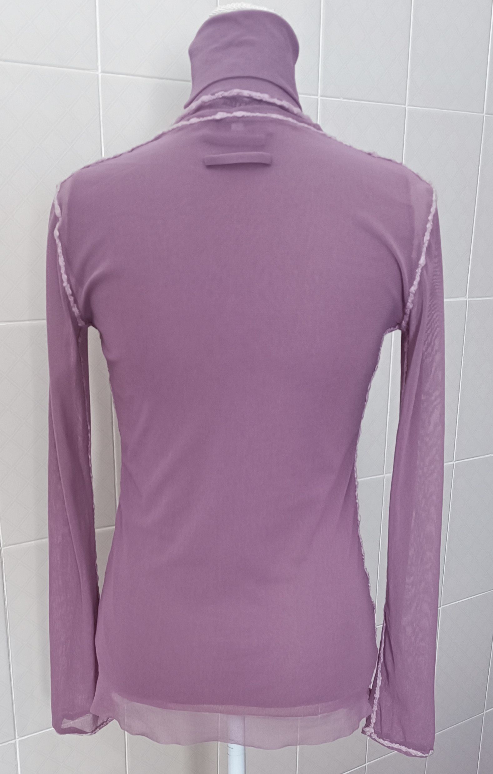 Jean Paul Gaultier 90's - Twinset - Lilac mesh tank top and jacket Size S / US 4 / IT 40 - 4 Thumbnail