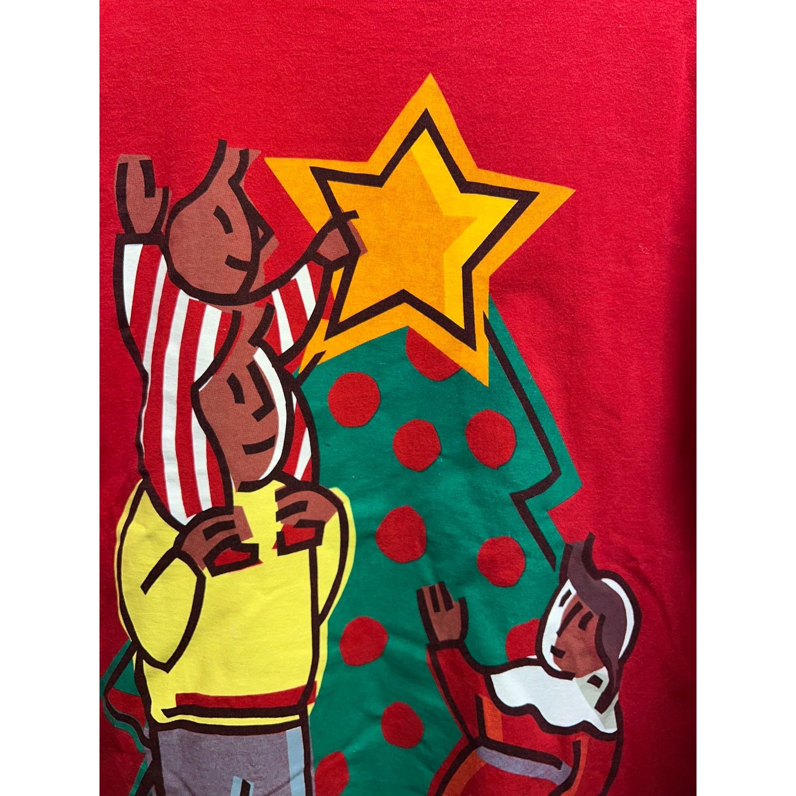 Vintage 1996 Vintage Christmas Tree Star Family Red Shirt 90s VTG XL Size US XL / EU 56 / 4 - 3 Thumbnail
