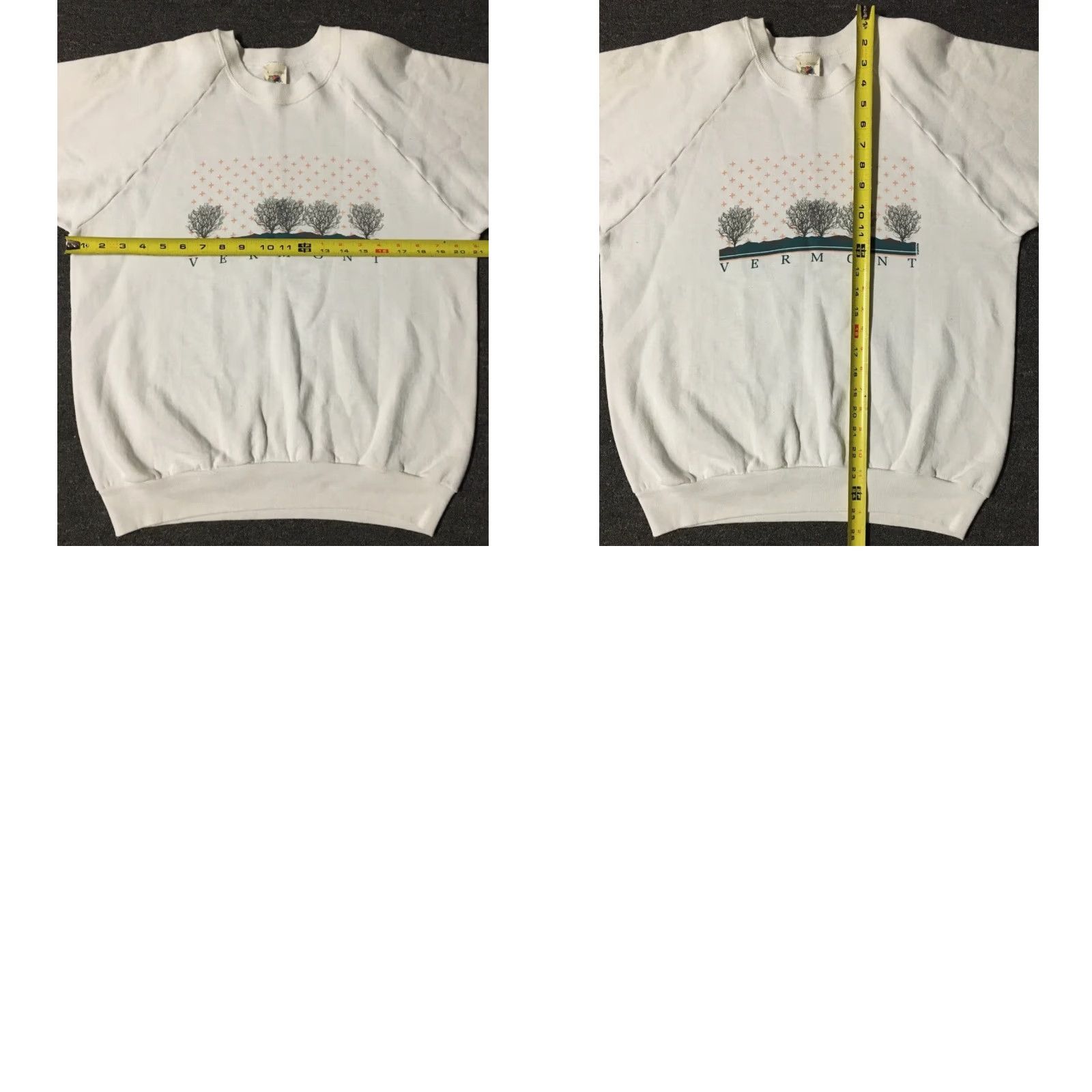 Fruit Of The Loom Vtg Vermont Spellout Sweatshirt S USA Art Nature College Track Grunge PE 90s 80s Size US S / EU 44-46 / 1 - 8 Thumbnail