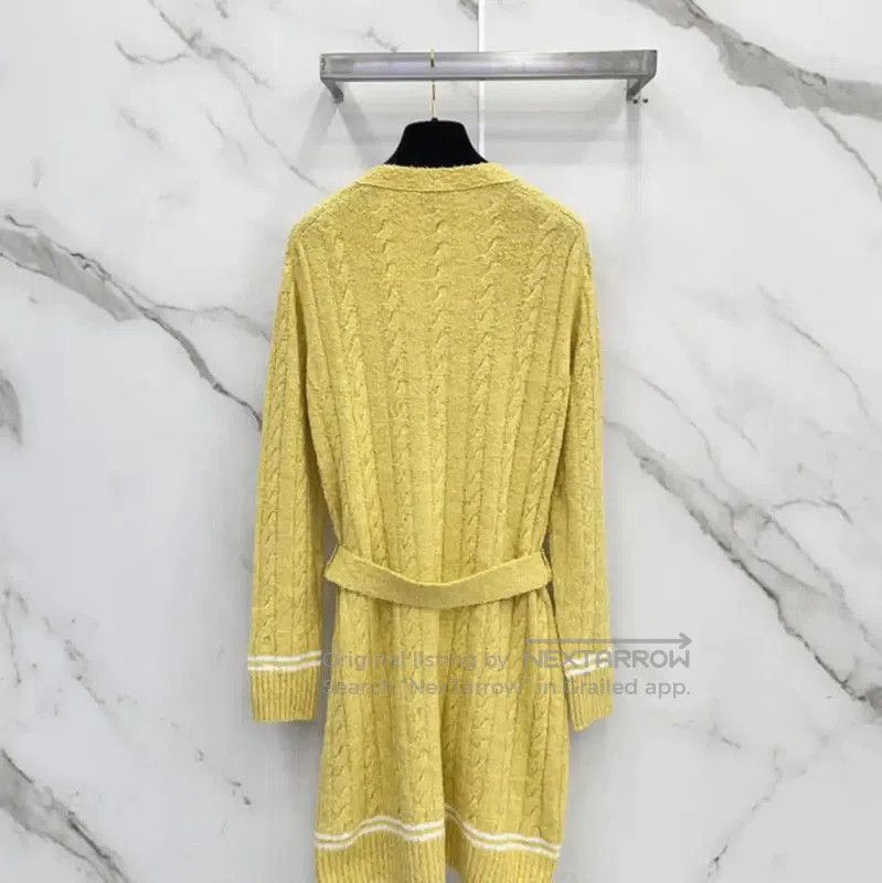 Chanel Chanel Yellow Long Sleeve Knit Cardigan . Size M / US 6-8 / IT 42-44 - 2 Thumbnail