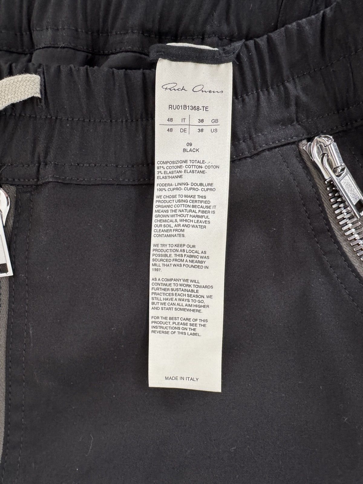 Rick Owens Rick Owens SS22 Fogachine Cotton Biker Joggers Size US 32 / EU 48 - 7 Thumbnail
