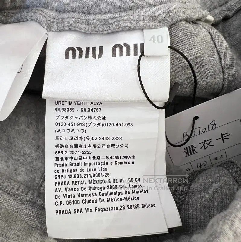 Miu Miu Miu Miu Gray Cotton Women's Shorts . Size 28" / US 6 / IT 42 - 4 Thumbnail