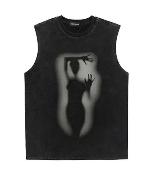 Japanese Brand × Vintage 90s Design Printed Vintage Tank Top T-Shirt Size US L / EU 52-54 / 3 - 1 Thumbnail