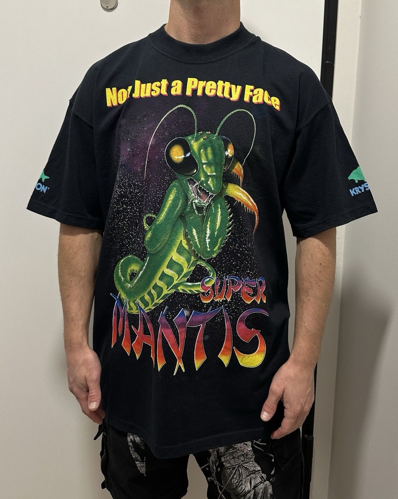 Gildan Vintage 90s Don’t Tangle With Me Super Mantis Shirt Graphic Size US XL / EU 56 / 4 - 1 Thumbnail