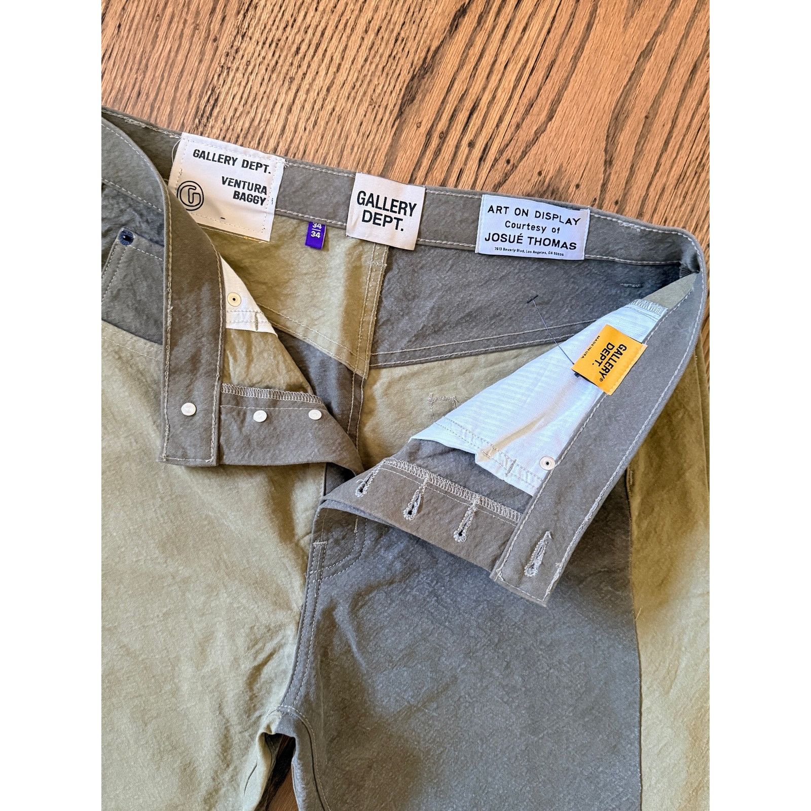 Gallery Dept. Gallery Dept. Ventura Baggy Two-Tone Olive Jeans 34 Size US 34 / EU 50 - 6 Thumbnail