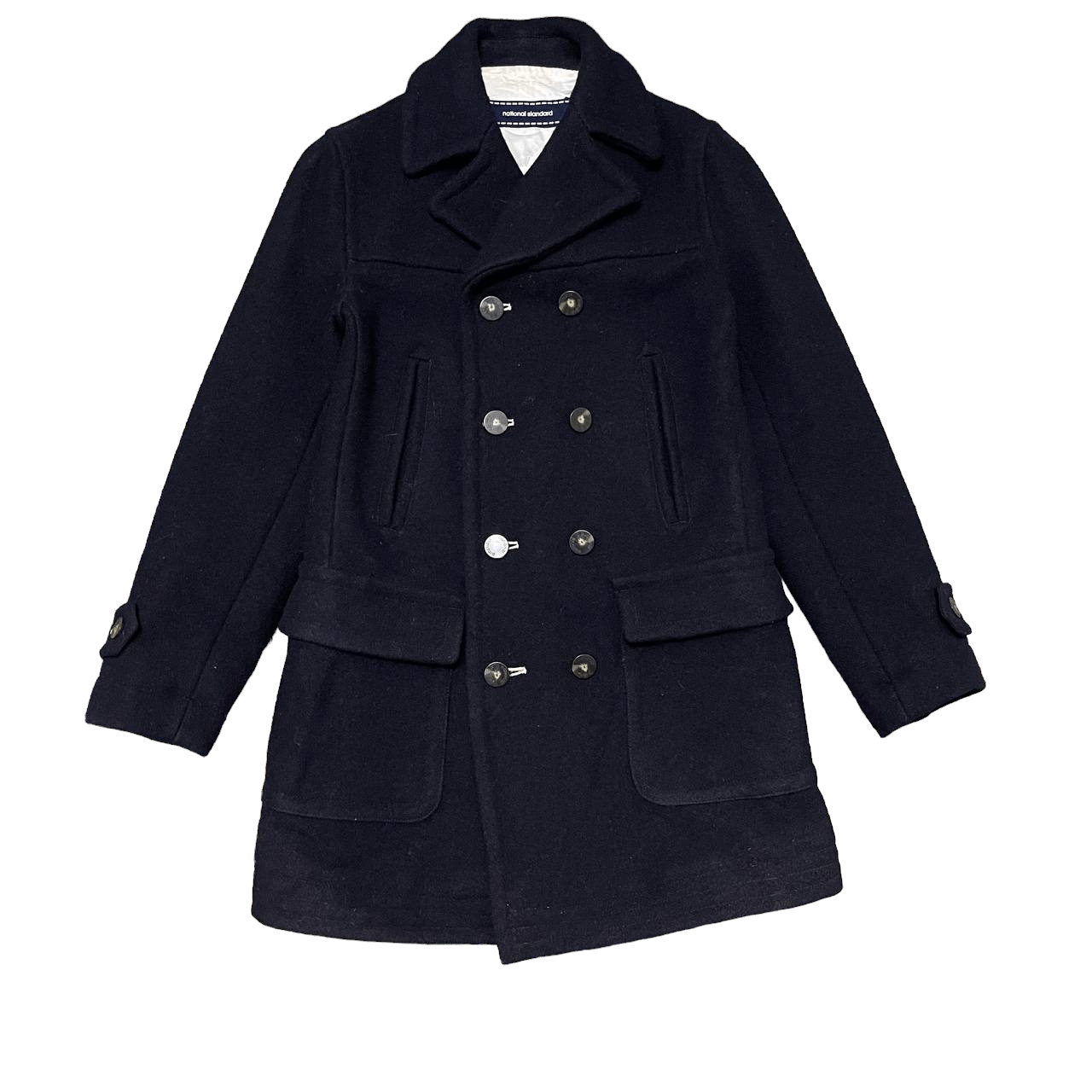 image of Unisex National Standard Peacoat Laine Wool Japan Made in Navy, Men's (Size Small)