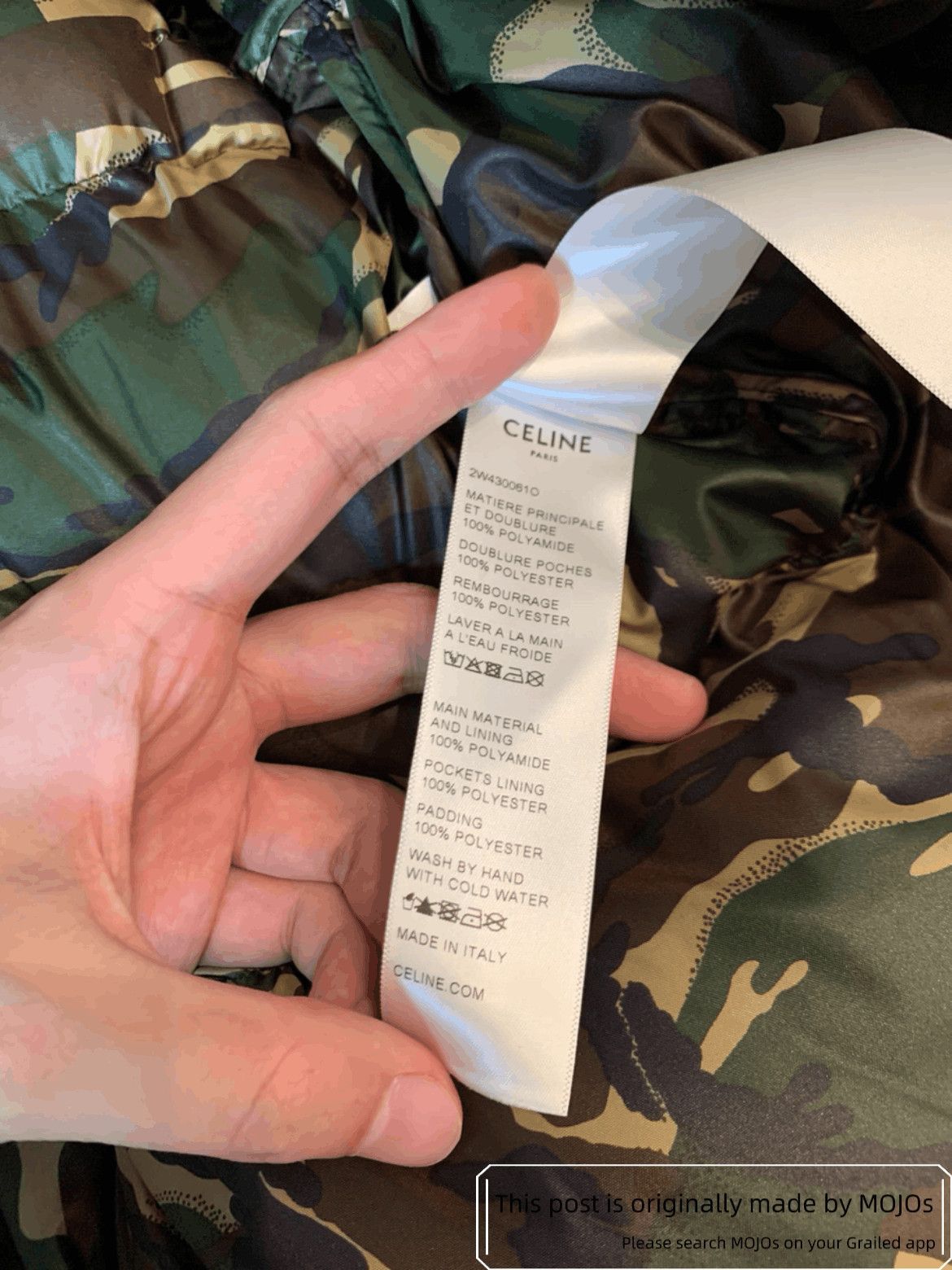 Celine Sz 50 Celine Camo Logo Puffer Jacket Size US M / EU 48-50 / 2 - 8 Thumbnail