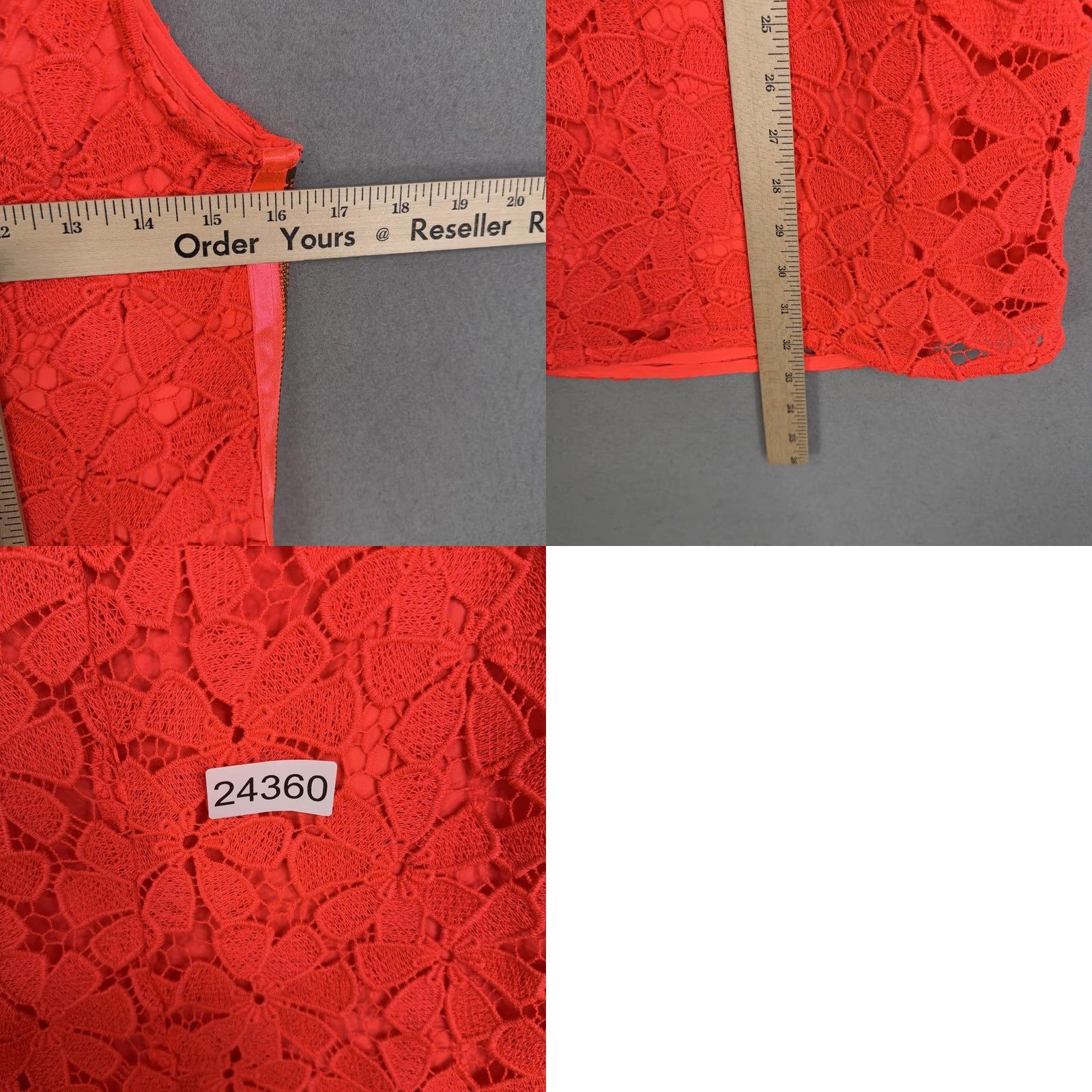 Juicy Couture Juicy Couture Dress Womens 0 Orange Floral Lace Sleeveless Sheath Mini Party Y2K Size XS / US 0-2 / IT 36-38 - 9 Thumbnail