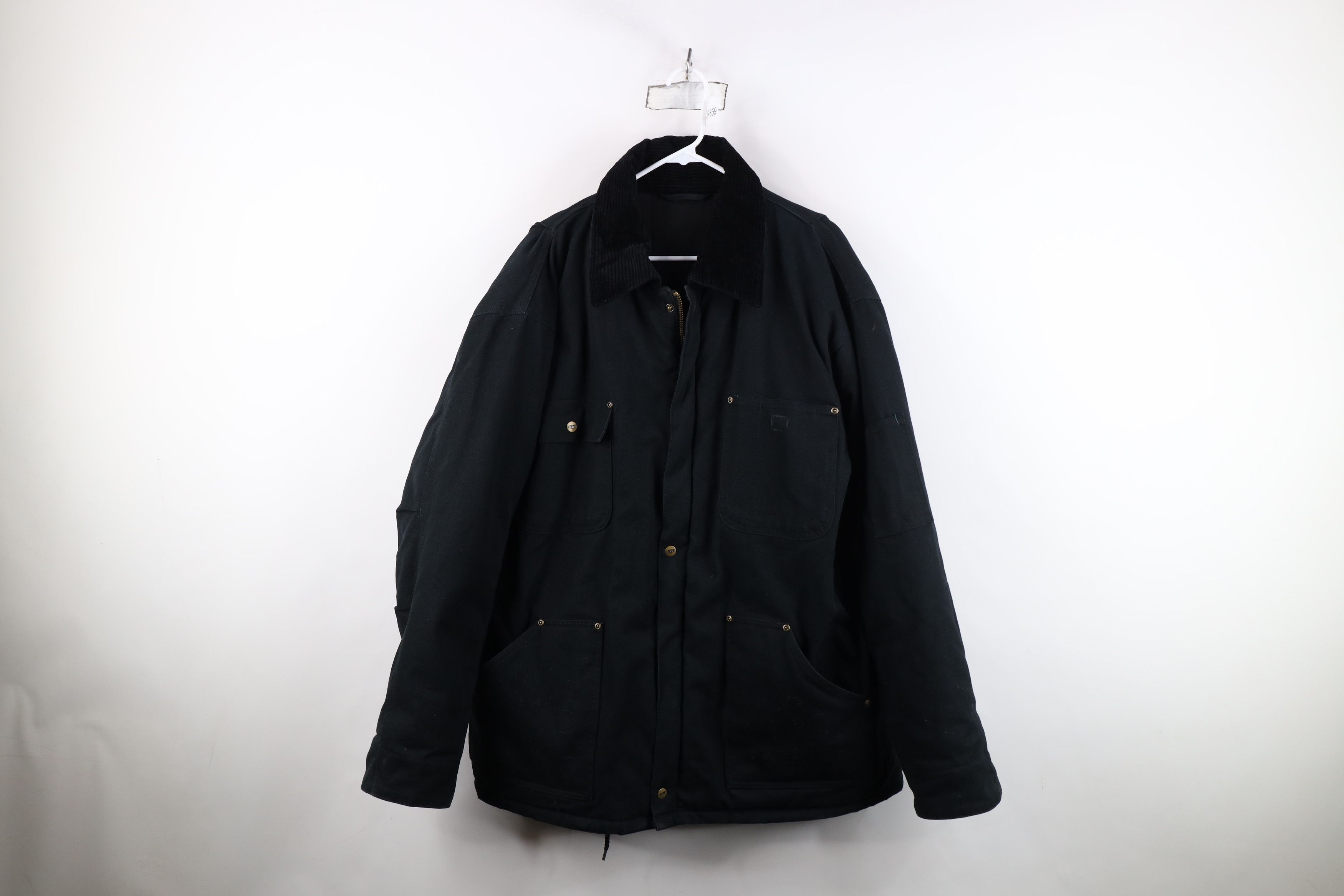 Vintage Vintage Y2K Streetwear Canvas Chore Barn Jacket Black Size US XXL / EU 58 / 5 - 1 Thumbnail