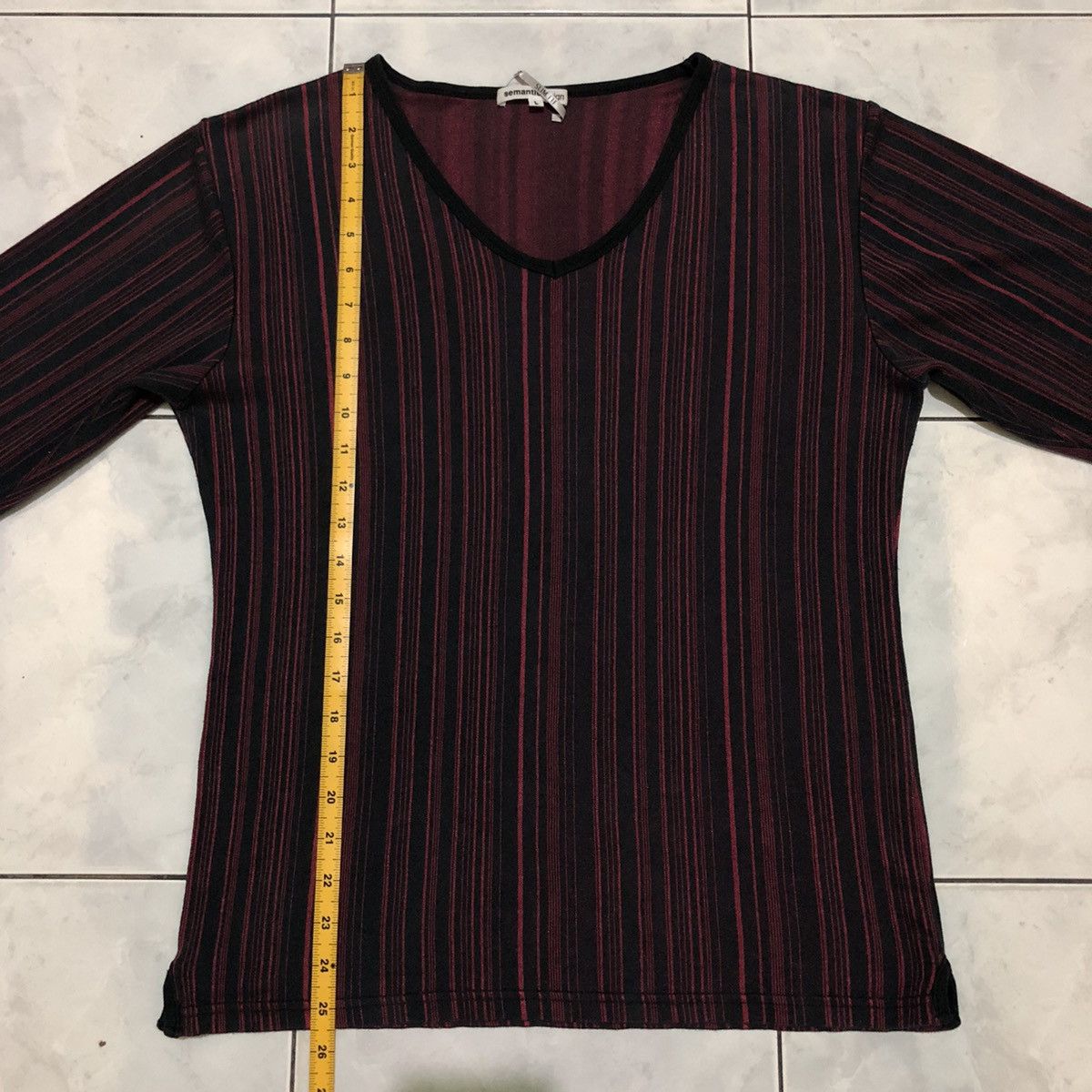 semanticdesign Semantic Design Slim Fit Long Sleeve Stripes Japanese Style Size L / US 10 / IT 46 - 14 Thumbnail