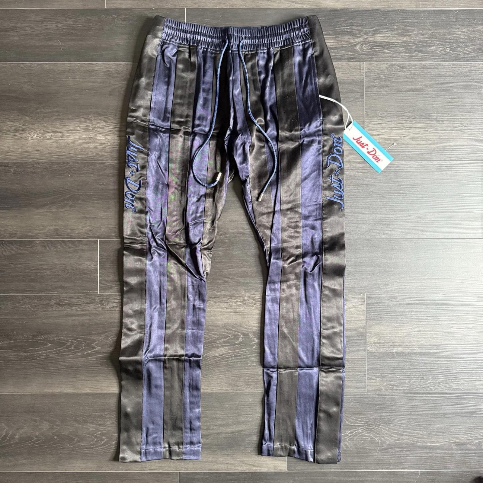 Just Don JUST DON Spell Out Navy Tearaway Pants Streetwear USA M Size US 32 / EU 48 - 1 Thumbnail