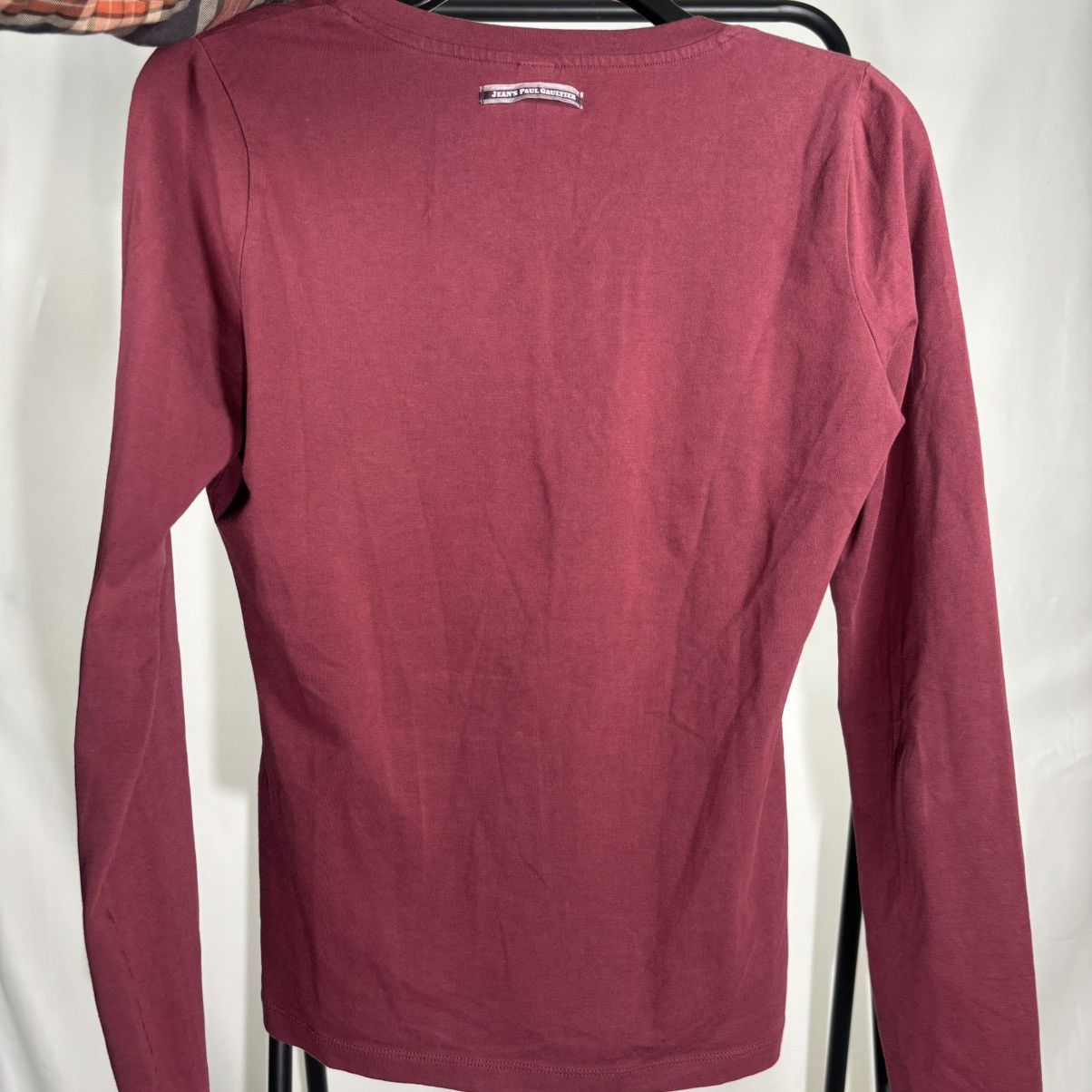 Jean Paul Gaultier Jean Paul Gaultier 2000s Corset Longsleeve Top Burgundy Size S / US 4 / IT 40 - 7 Thumbnail