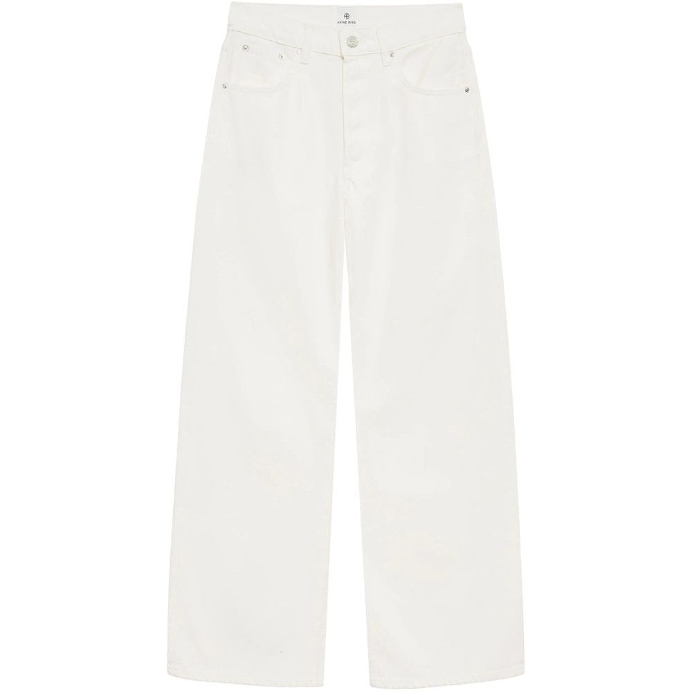Anine Bing Anine Bing WHITE Denim - Straight-Leg Jeans Size 26" / US 2 / IT 38 - 1 Thumbnail