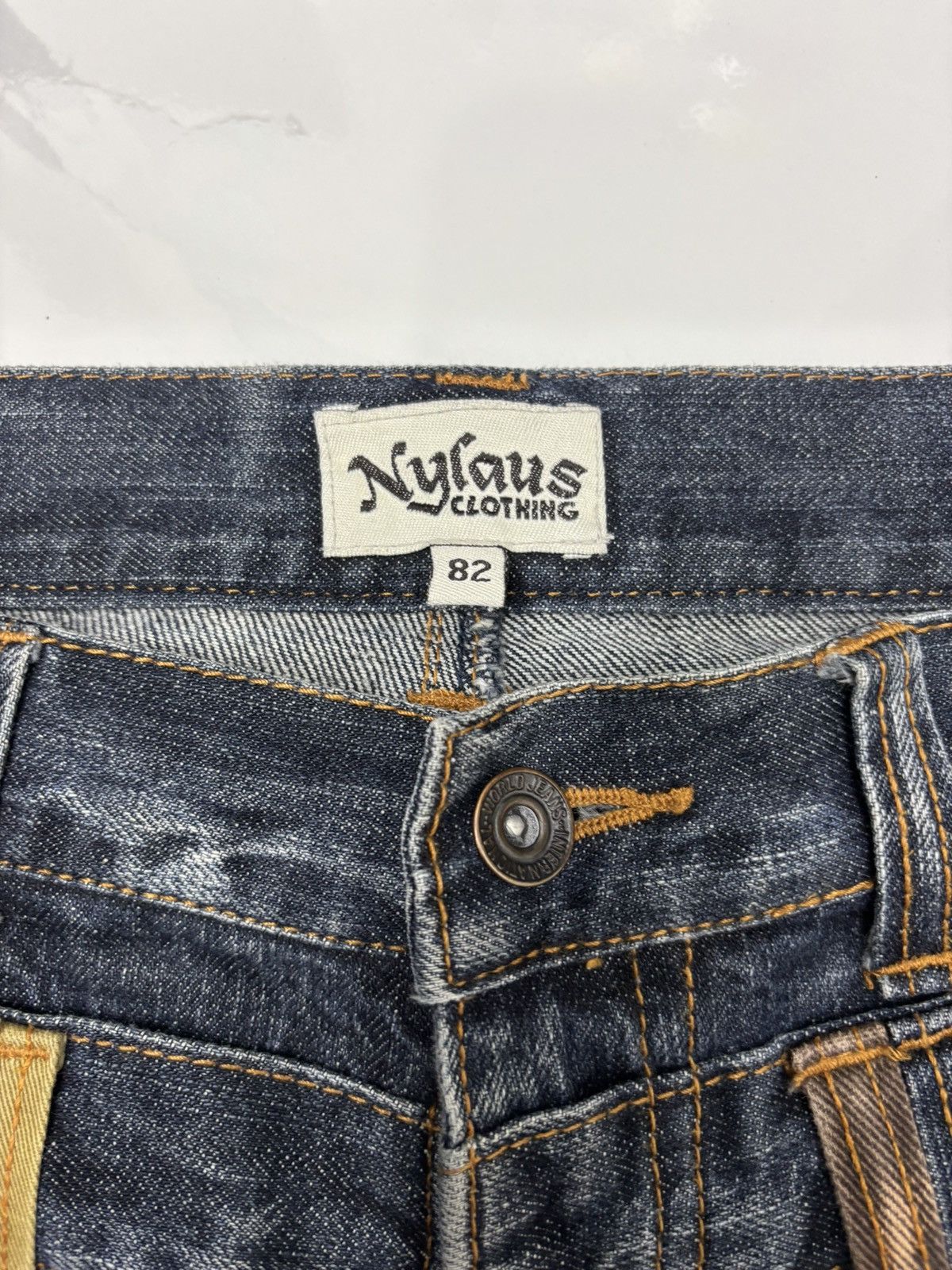 Hysteric Glamour × If Six Was Nine × Seditionaries NYLAUS DOUBLE WAIST WHISKER DISTRESSED DENIM JEANS Size US 31 - 10 Thumbnail