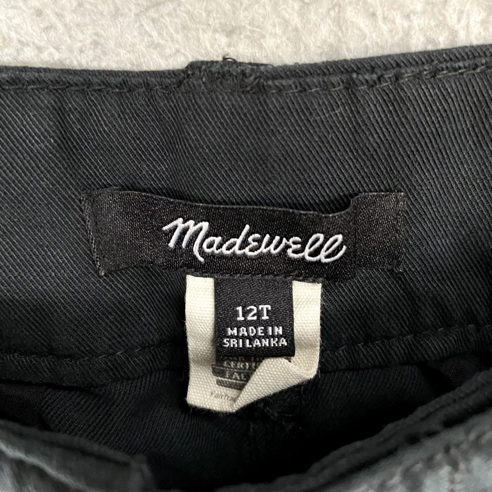 Madewell Madewell Wide Leg Wool Pants Womens 12T Tall Black Pleated Office Trousers Size 34" / US 12 / IT 48 - 6 Thumbnail