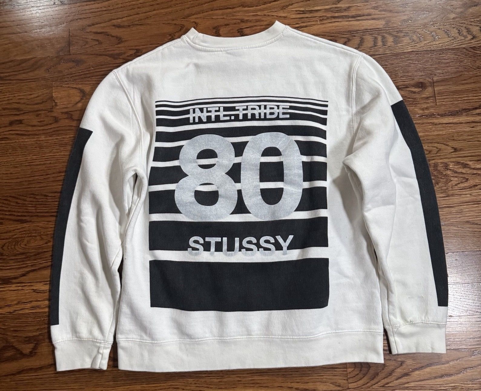 Stussy Men’s Stussy 80 International Tribe White Sweatshirt Medium Size US M / EU 48-50 / 2 - 2 Thumbnail
