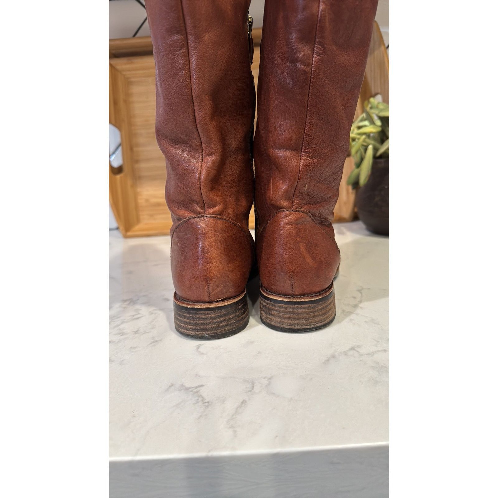 Vince Camuto Vince Camuto Fays riding boot cognac brown leather sz 7 Size US 7 / IT 37 - 4 Thumbnail
