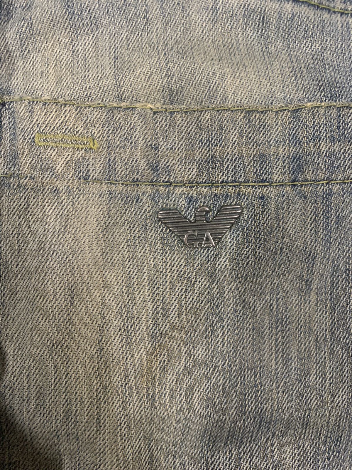 Giorgio Armani Vintage Giorgio Armani J09 Mud Washed Baggy Jeans Size US 33 - 14 Thumbnail