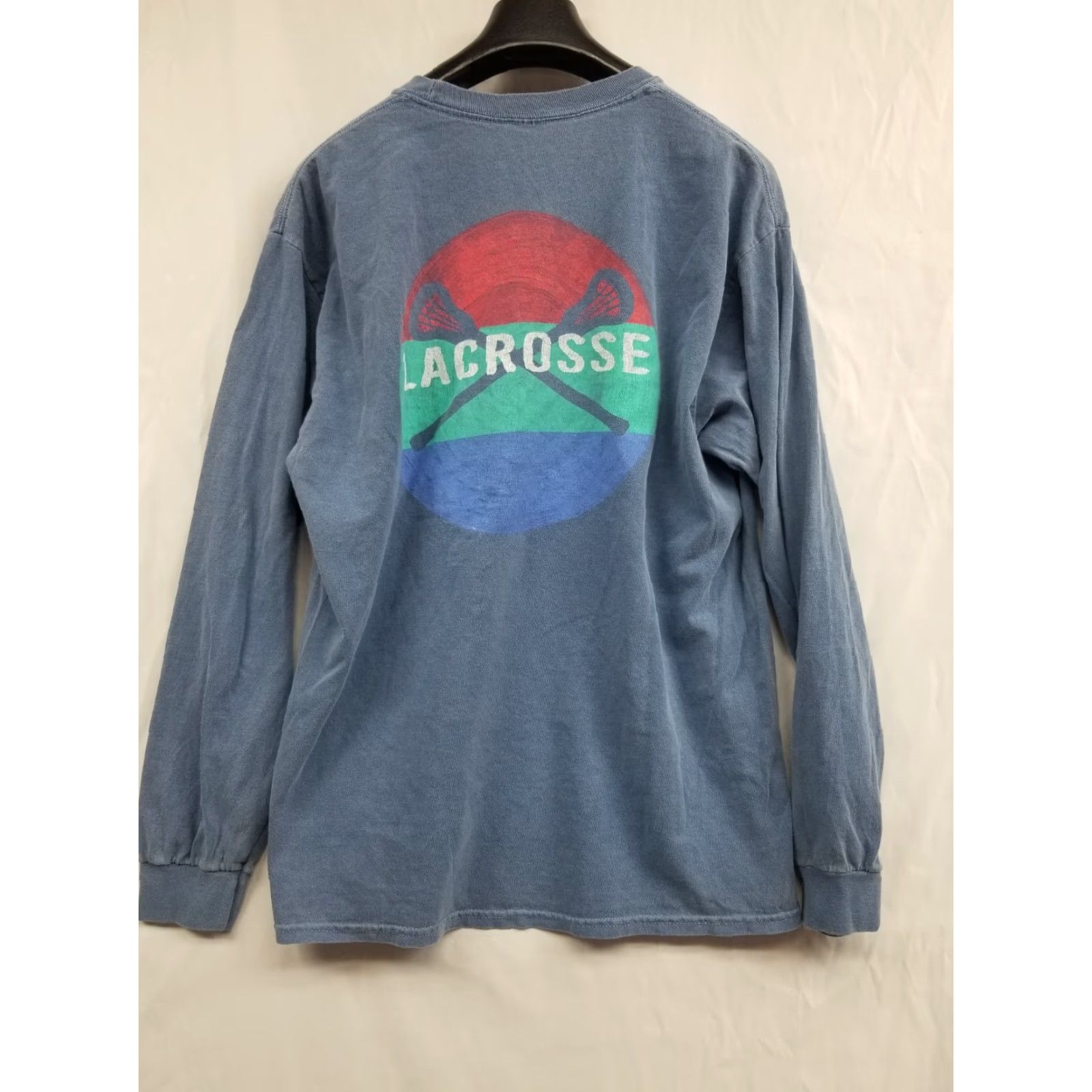 Vintage Blue 84 Shirt Lacrosse Mens Long Sleeve Crew Neck T Shirt Blue Large Size Regular Men Size US L / EU 52-54 / 3 - 2 Thumbnail