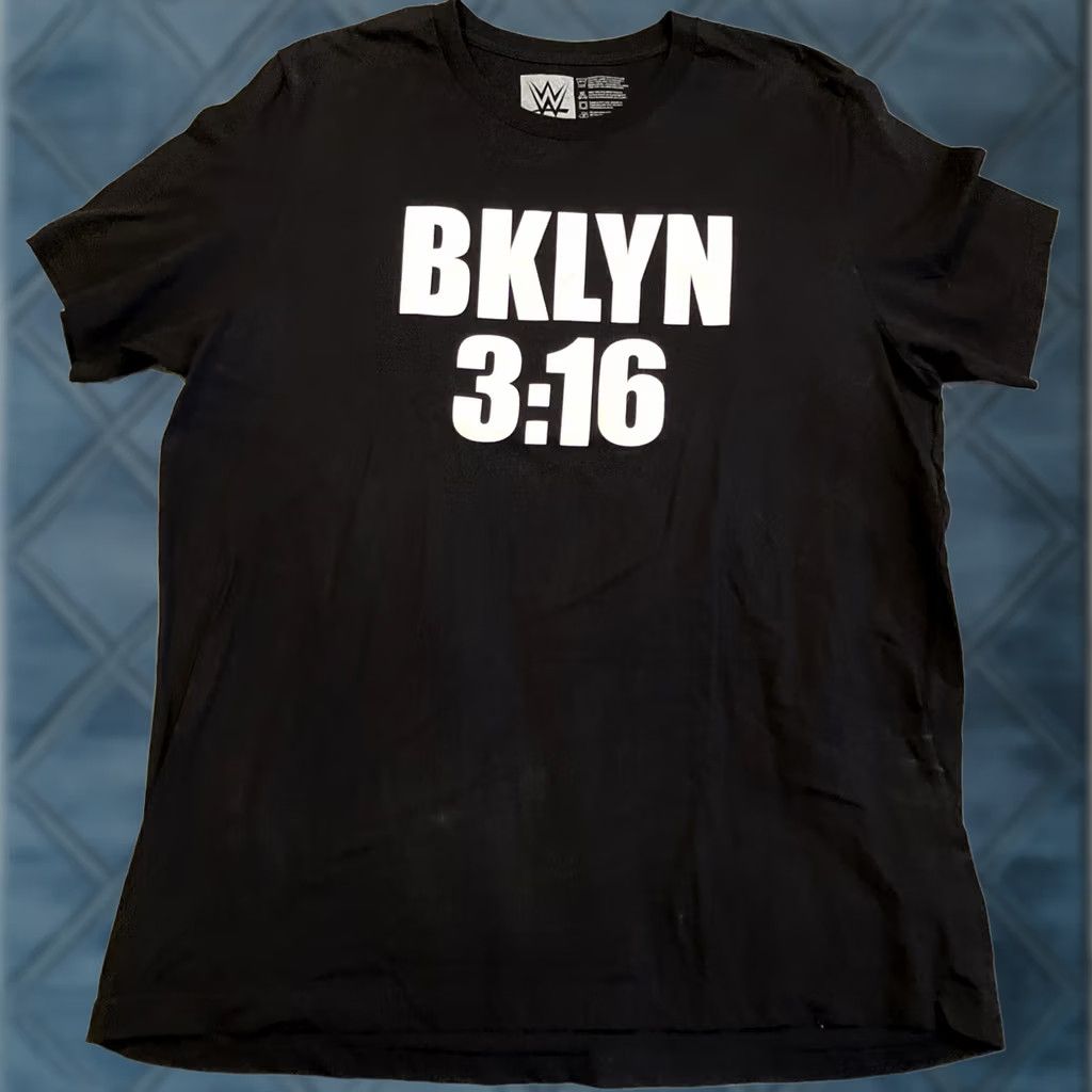 Vintage WWE T-Shirt Brooklyn 3:16 Stone Cold Steve Austin XL Black Short Sleeve Mens Graphic Print 90s Skull Wrestling Rare NWOT Authentic Size US XL / EU 56 / 4 - 1 Thumbnail