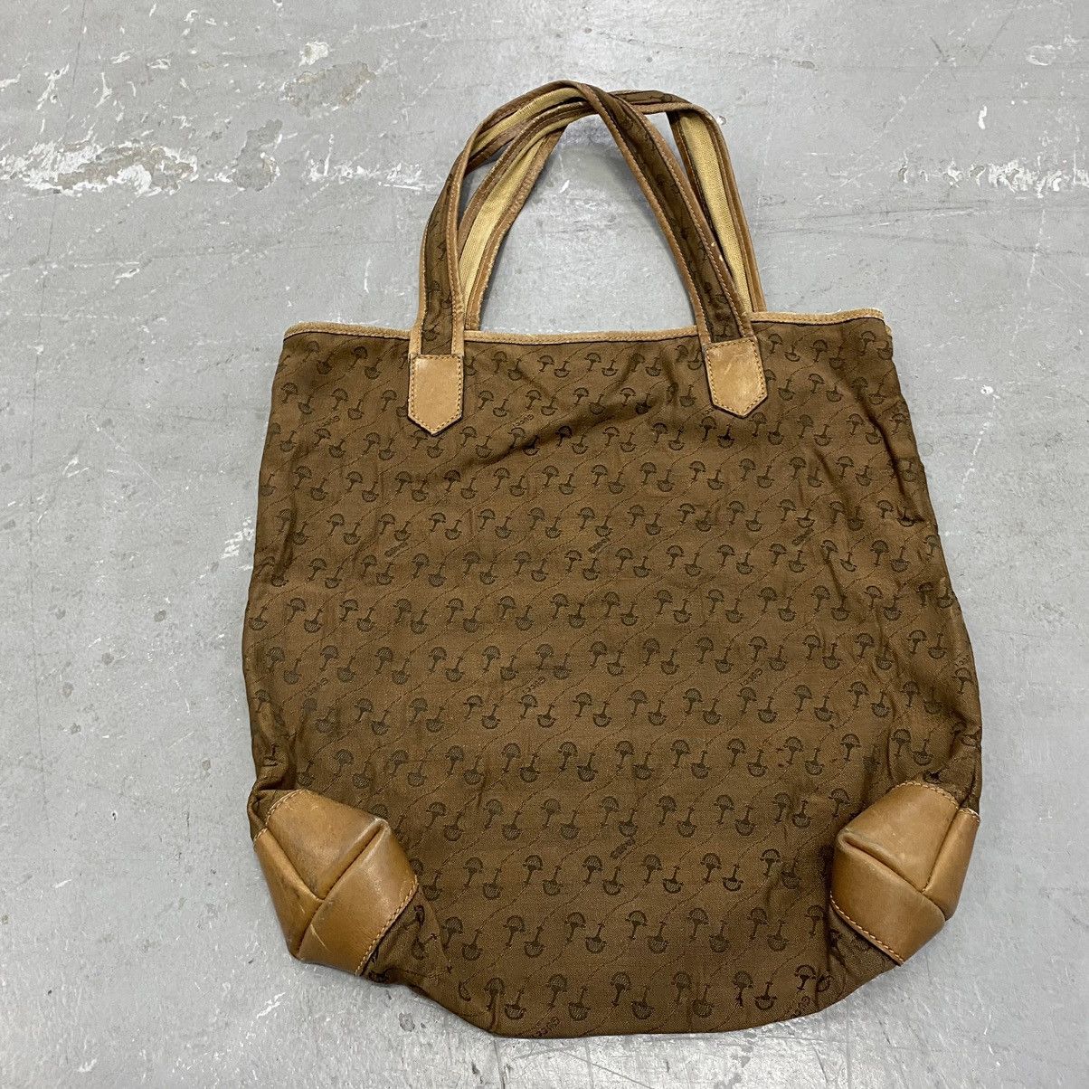 Gucci × Vintage Vtg 70s 80s Gucci Brown Canvas Horsebit Tote Bag Monogram Size ONE SIZE - 8 Thumbnail