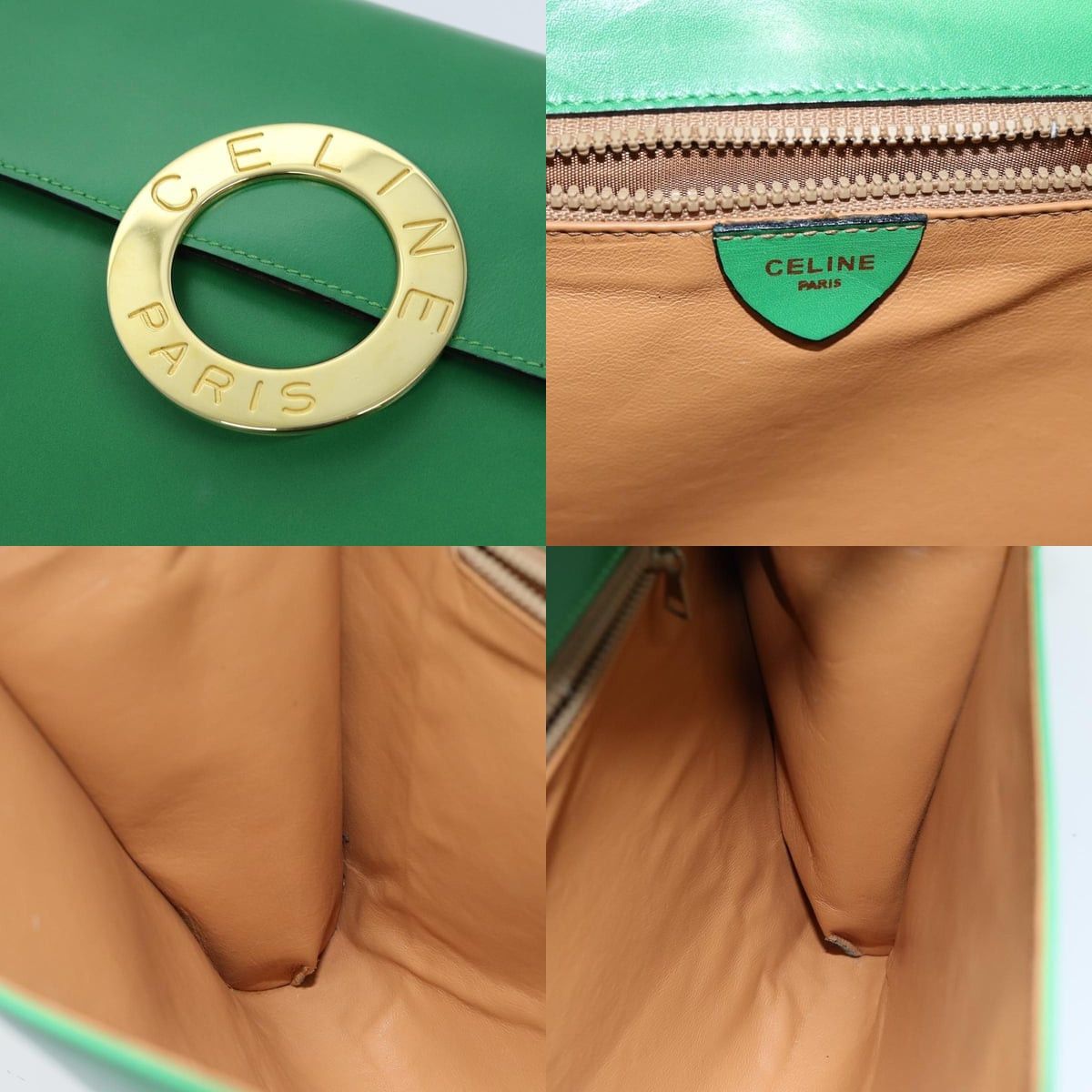 Celine CELINE Shoulder Bag Leather Green Size ONE SIZE - 12 Thumbnail
